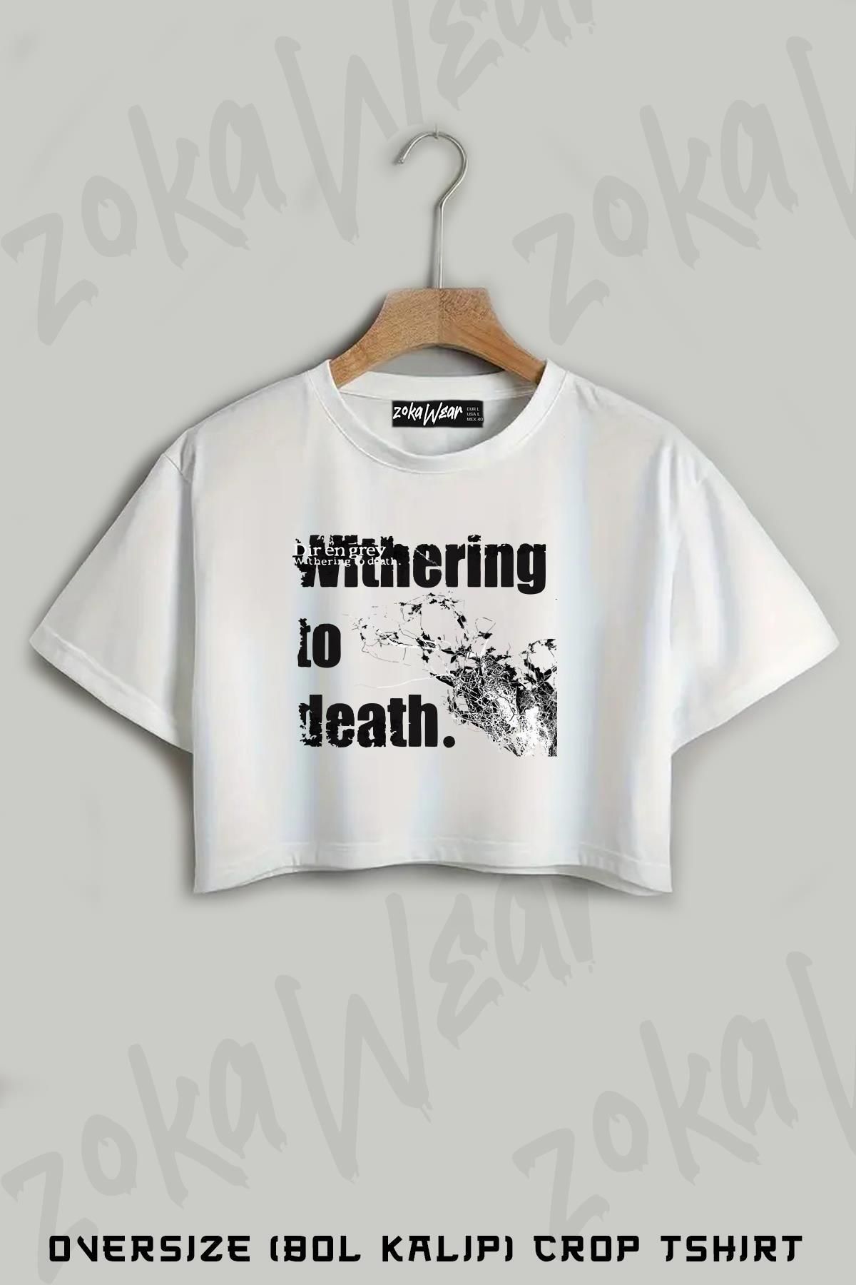 ZOKAWEAR Dir En Grey v3 Baskılı Oversize Crop T-Shirt