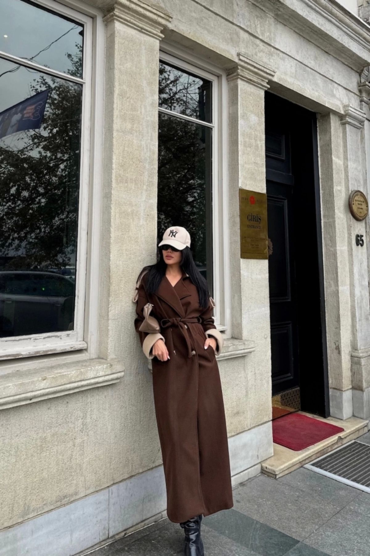 Butik KABAN YAKA VE MANŞET BEJ RENKLİ - Kahverengi