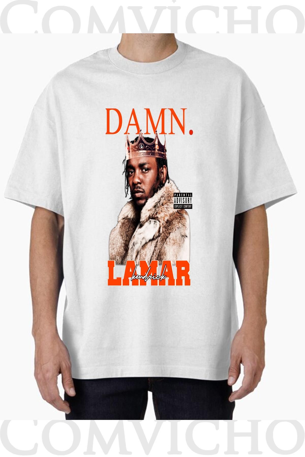 COMVİCHO Unisex damn v1 Tasarım Baskılı Oversize Tişört