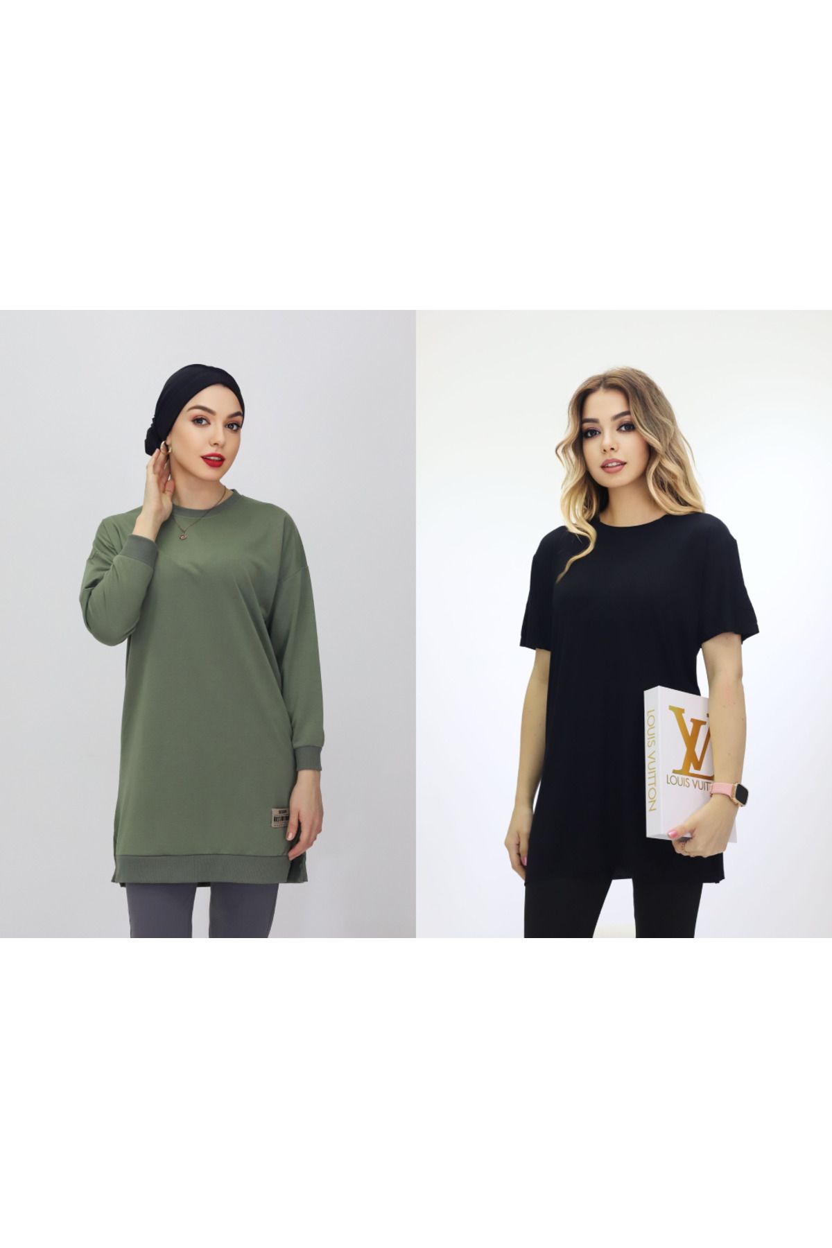 Bala Giyim Kadın Kısa Kol Tunik ve İki İplik Tesettür Tunik