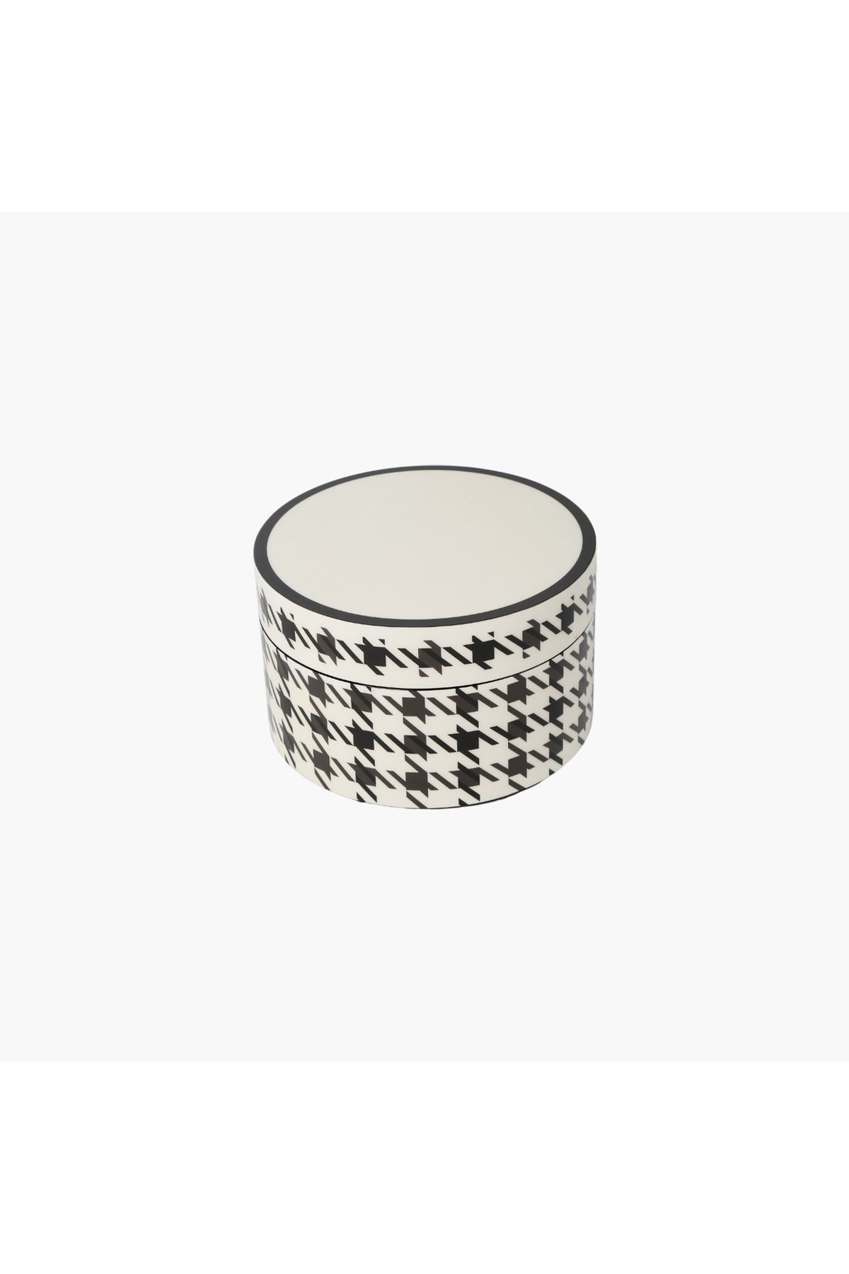 JASMIN CONCEPTS Yuvarlak Kutu Desenli L ∅20X12cm