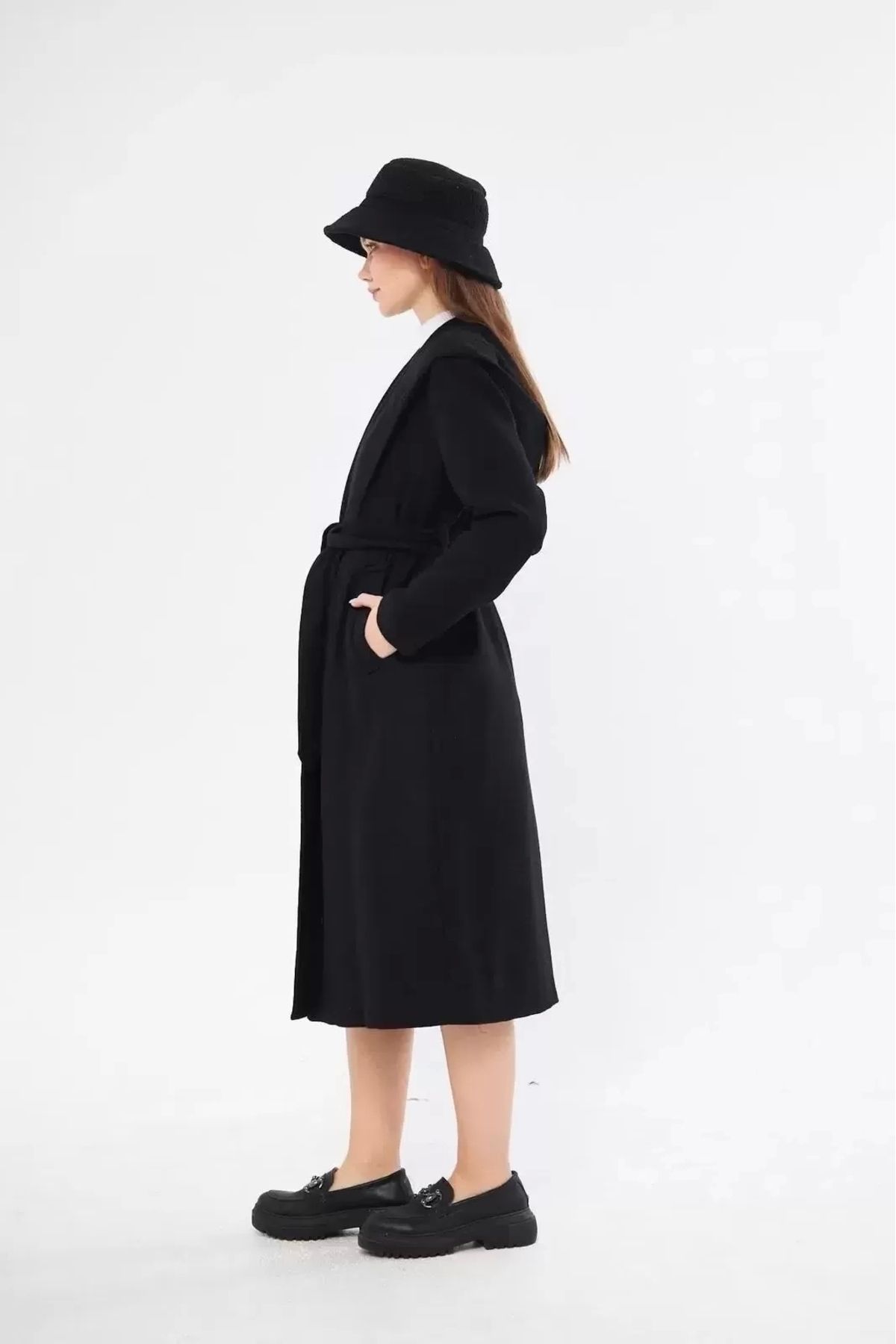 BellevieStore kapşonlu kaban