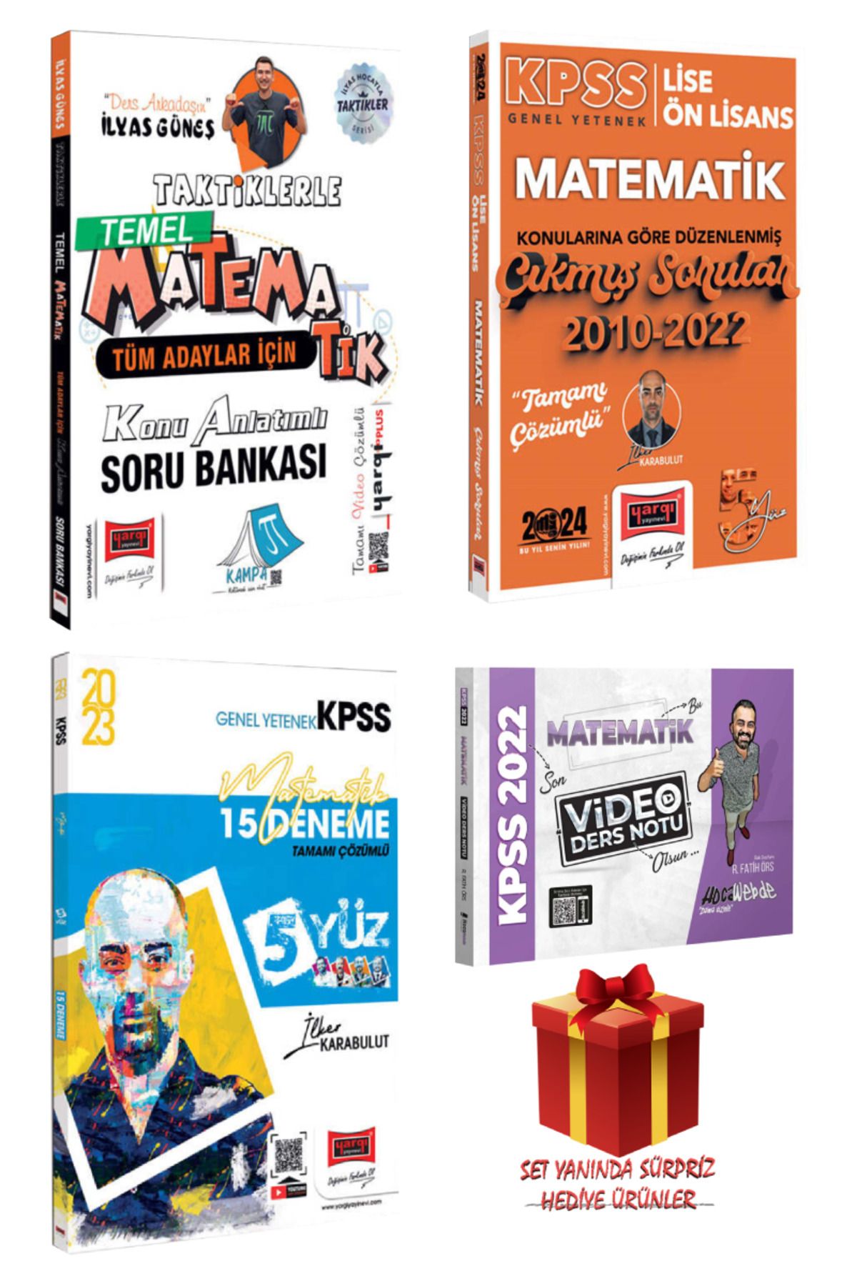 Yargı Yayınları İlyas Güneş Taktiklerle Matematik Konu Anlatımlı Soru Bankası+ KPSS Çıkmış Soru+ Deneme+ Video Ders