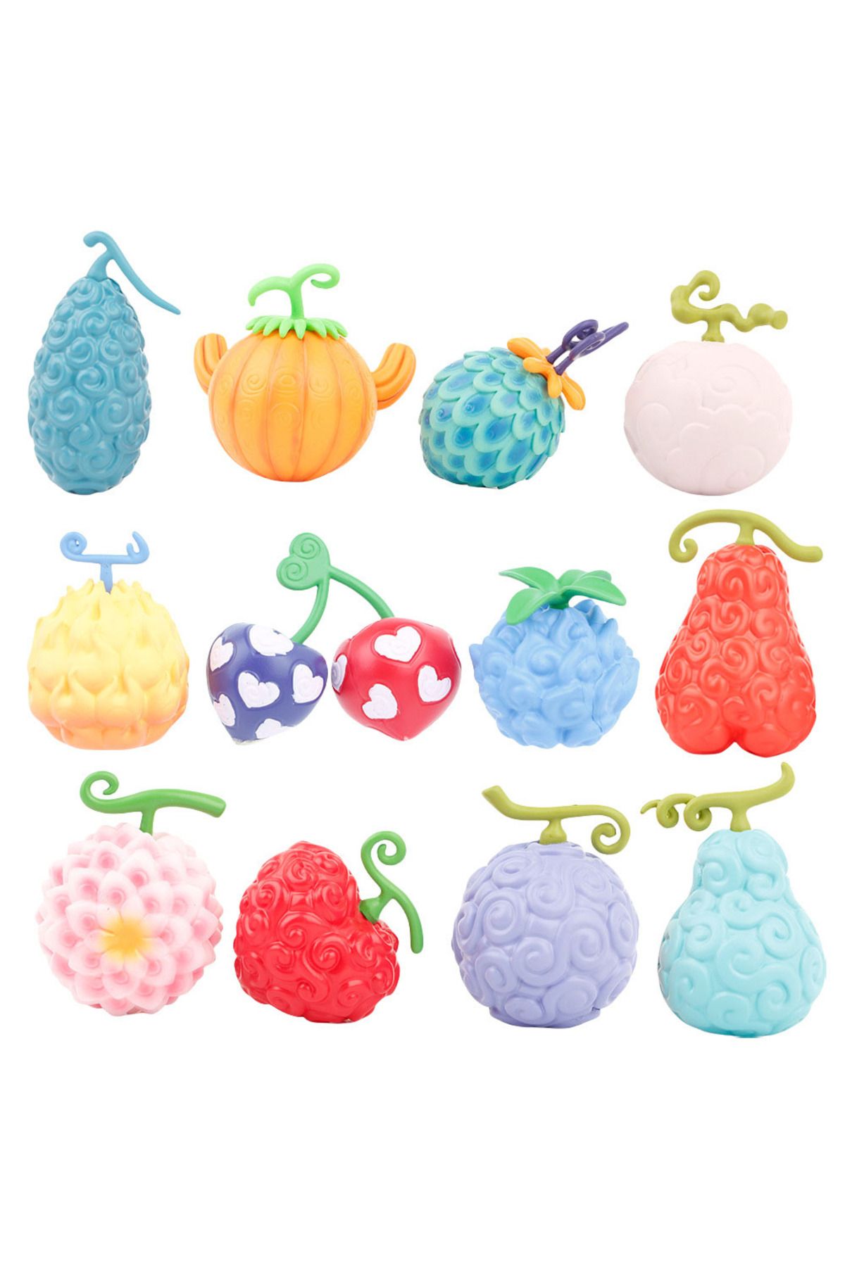 Takara Tomy-about 5-6cm 12pcs Devil Fruit 12pcs/set Devil Fruit One Piece Cursed Fruit Anime Figures Collection 1