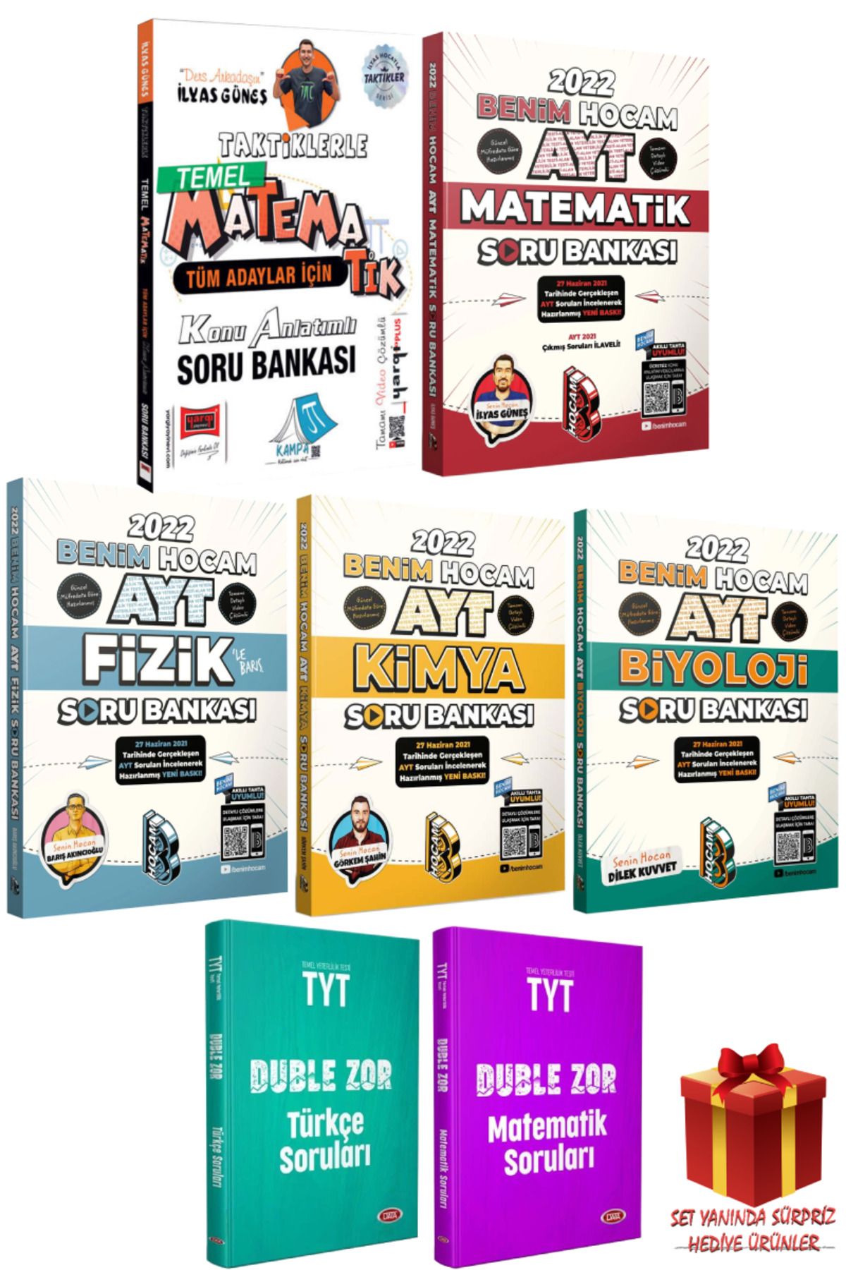 Yargı Yayınları İlyas Güneş Taktiklerle Matematik Konu Anlatımlı Soru Bankası+ AYT Fizik Kimya Biyoloji+ TYT Türkçe