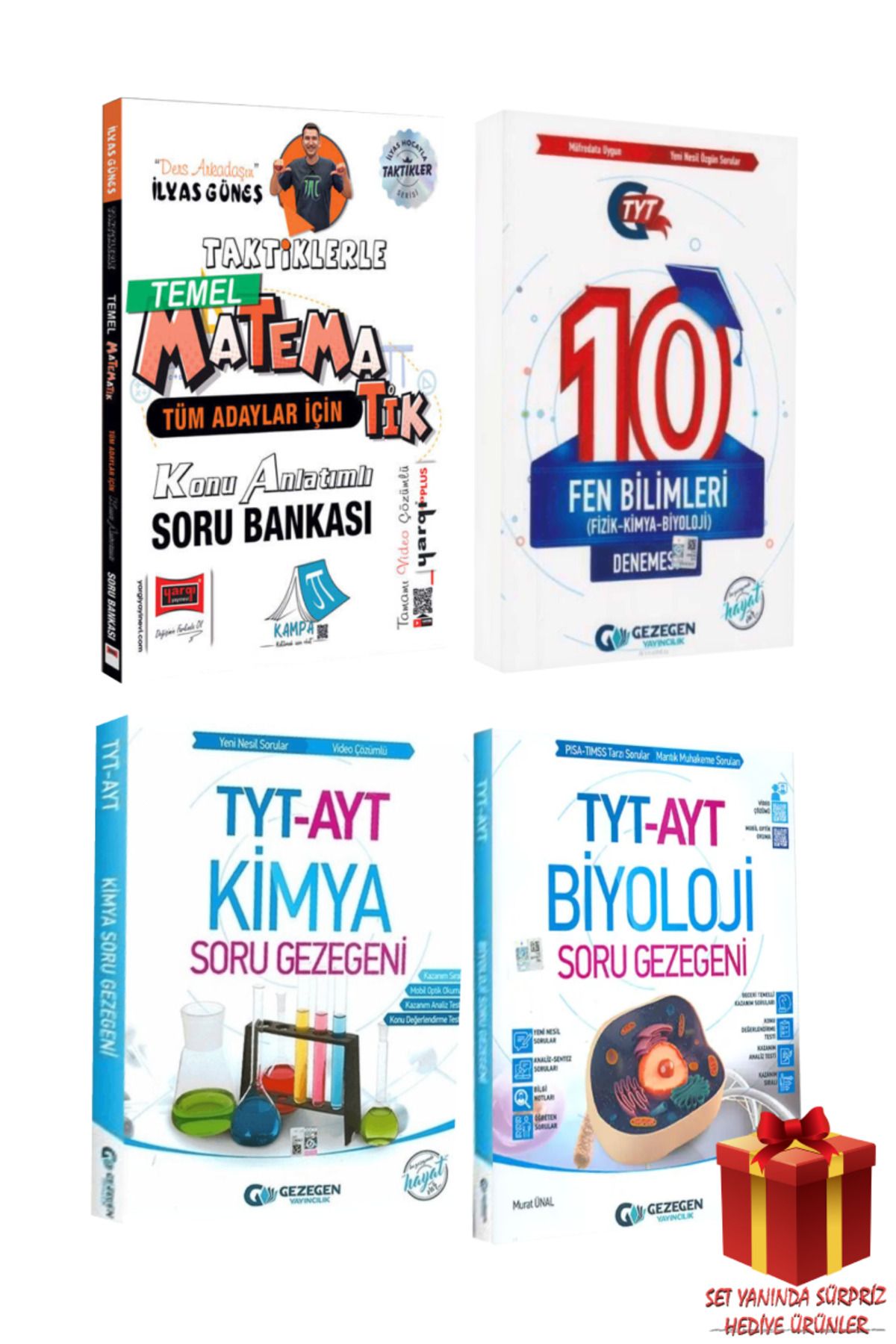 Yargı Yayınları İlyas Güneş Taktiklerle Matematik Konu Anlatımlı Soru Bankası+ TYT-AYT Kimya Biyoloji Soru+ Deneme