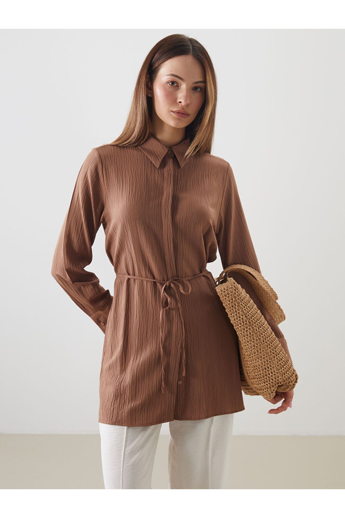LC Waikiki Yeni Sezon Dokulu Kadin Gomlek Tunik - S5PJ63Z8