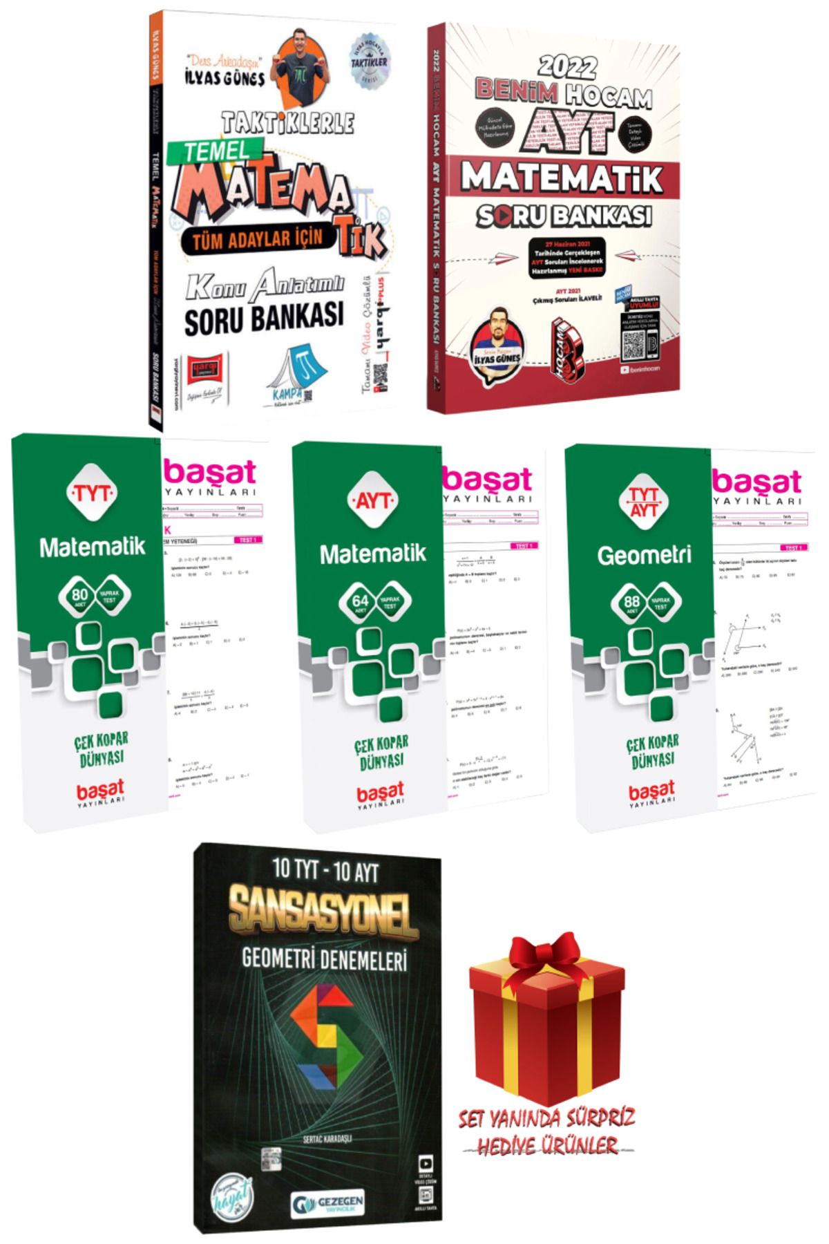 Yargı Yayınları İlyas Güneş Taktiklerle Matematik Konu Anlatımlı Soru Bankası+ TYT AYT Geometri Yaprak Test+ Deneme