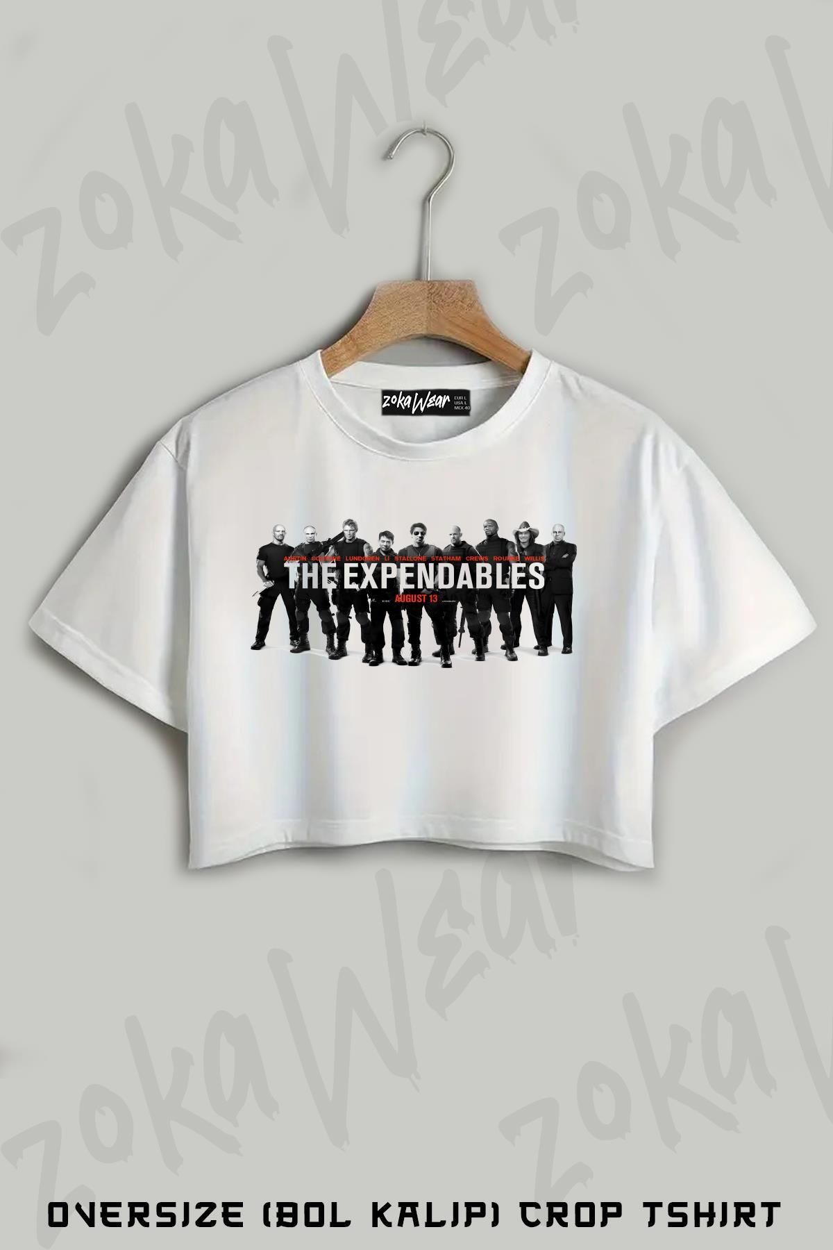 ZOKAWEAR Cehennem Melekleri 2 Baskılı Oversize Crop T-Shirt