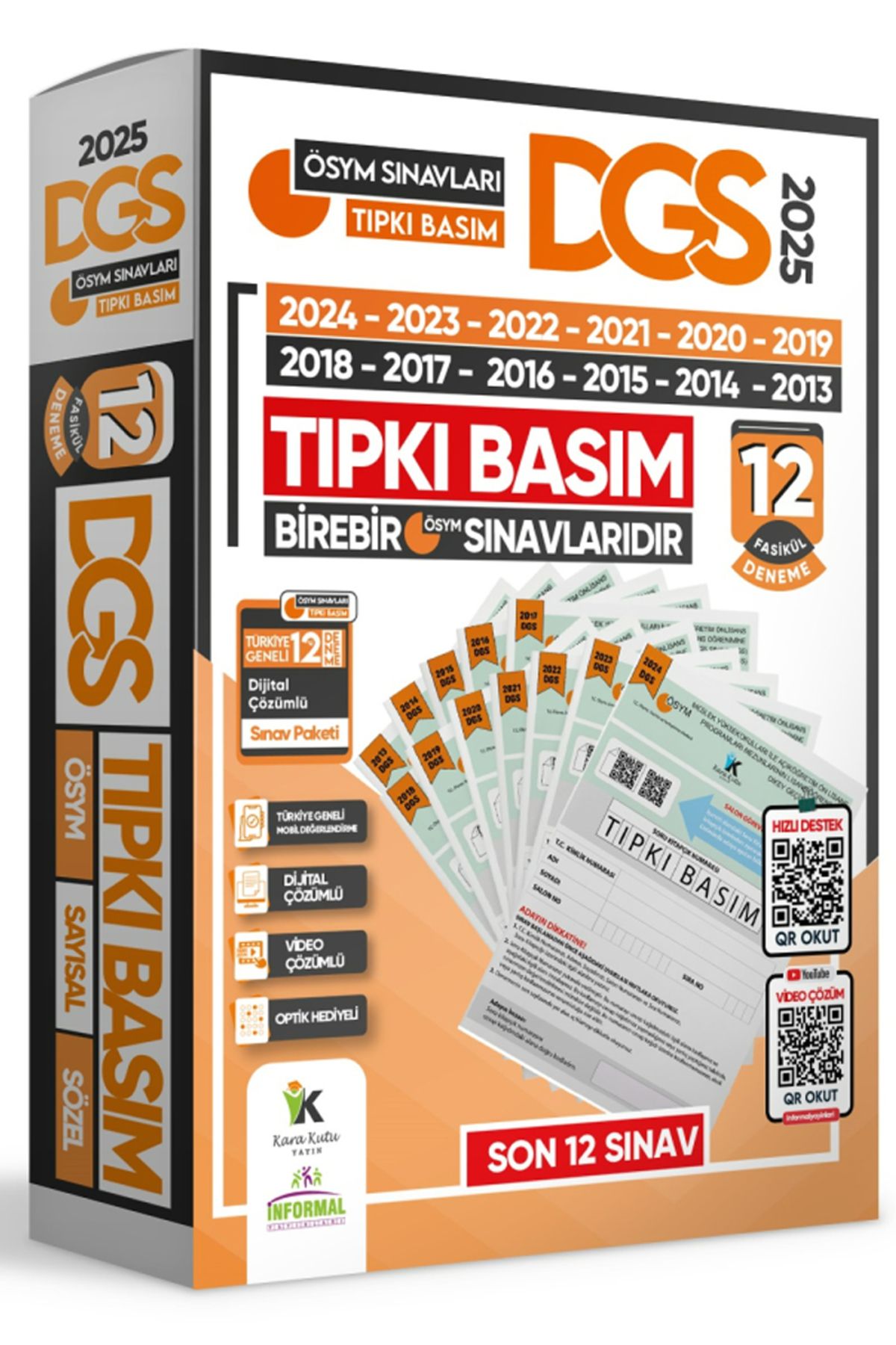 Altınpost Yayınları 2025 DGS Tıpkı Basım 12 Deneme Dijital Çözümlü