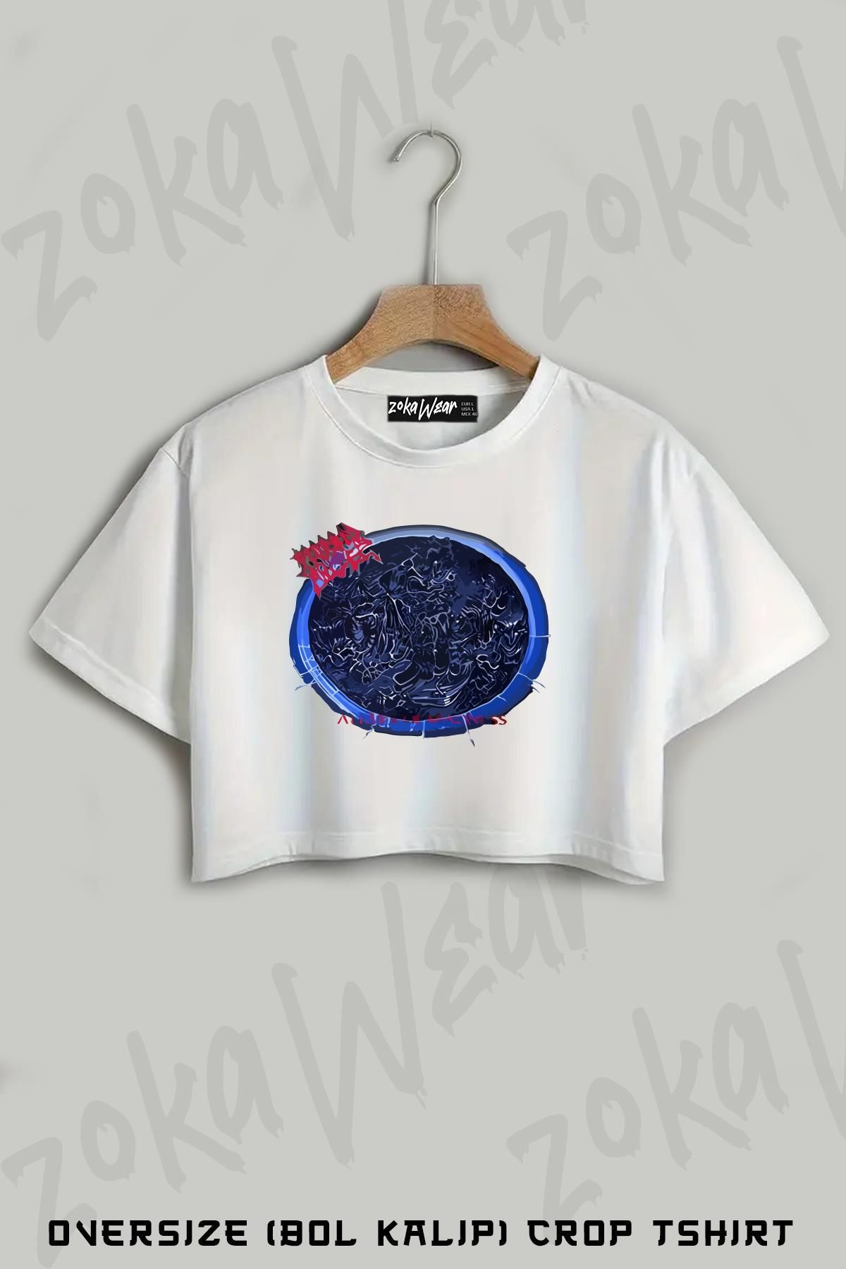 ZOKAWEAR Morbid Angel Altars Of Madness Baskılı Oversize Crop T-Shirt