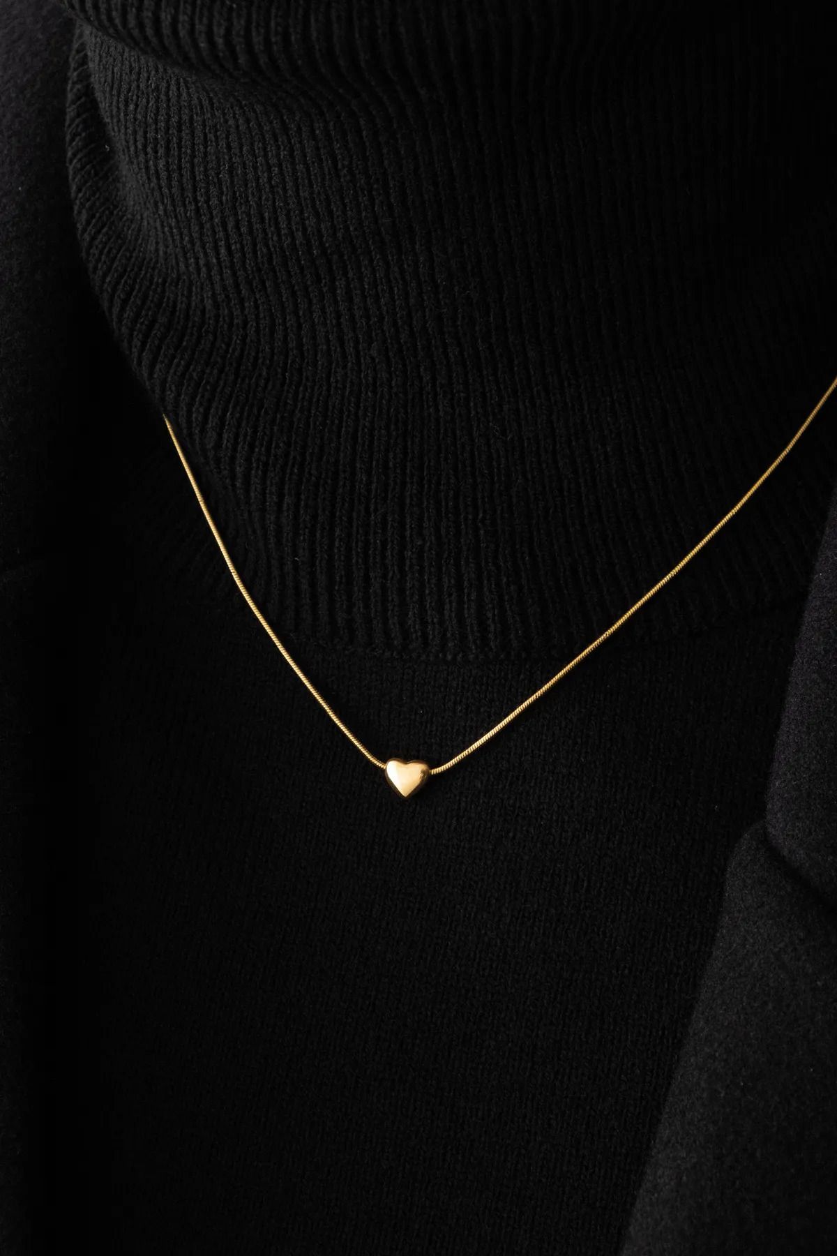 JEWELRY Çelik Minik Kalp Kolye Kararmaz