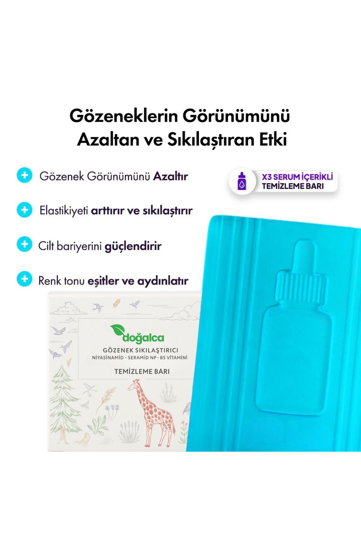 Doğalca Gözenek Sıkılaştırıcı Temizleme Barı, Gözenek Temizleyici Etkili Sabun