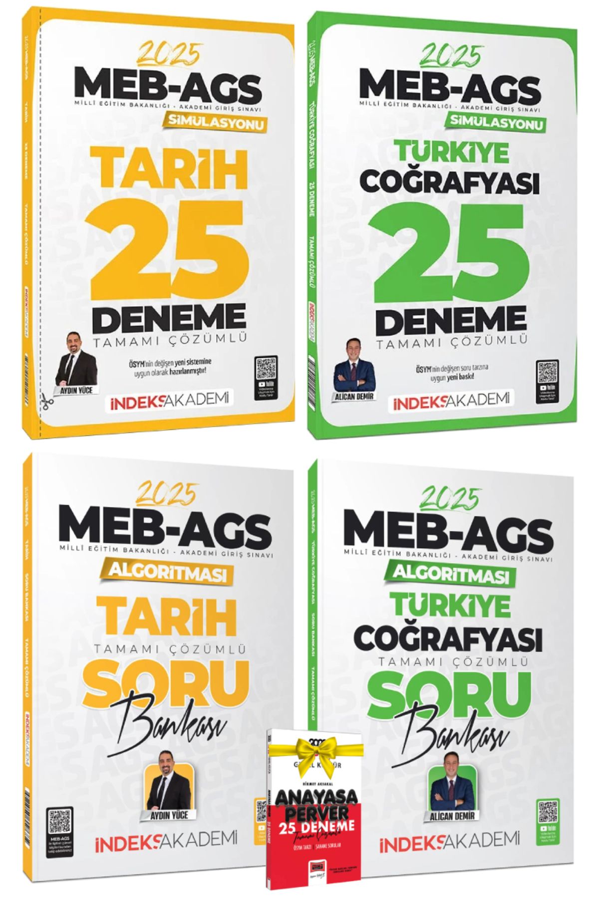 İndeks Akademi 2025 İndeks Akademi MEB AGS Tarih Deneme+Türkiye Coğrafyası Deneme+Tarih Coğrafya Soru Bankaları