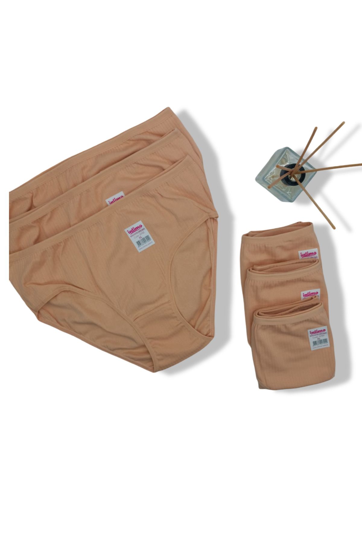 BEYAZTOPTAN %100 COTTON KADIN RAPORLU BİYELİ 6'LI YÜKSEK BEL BATO