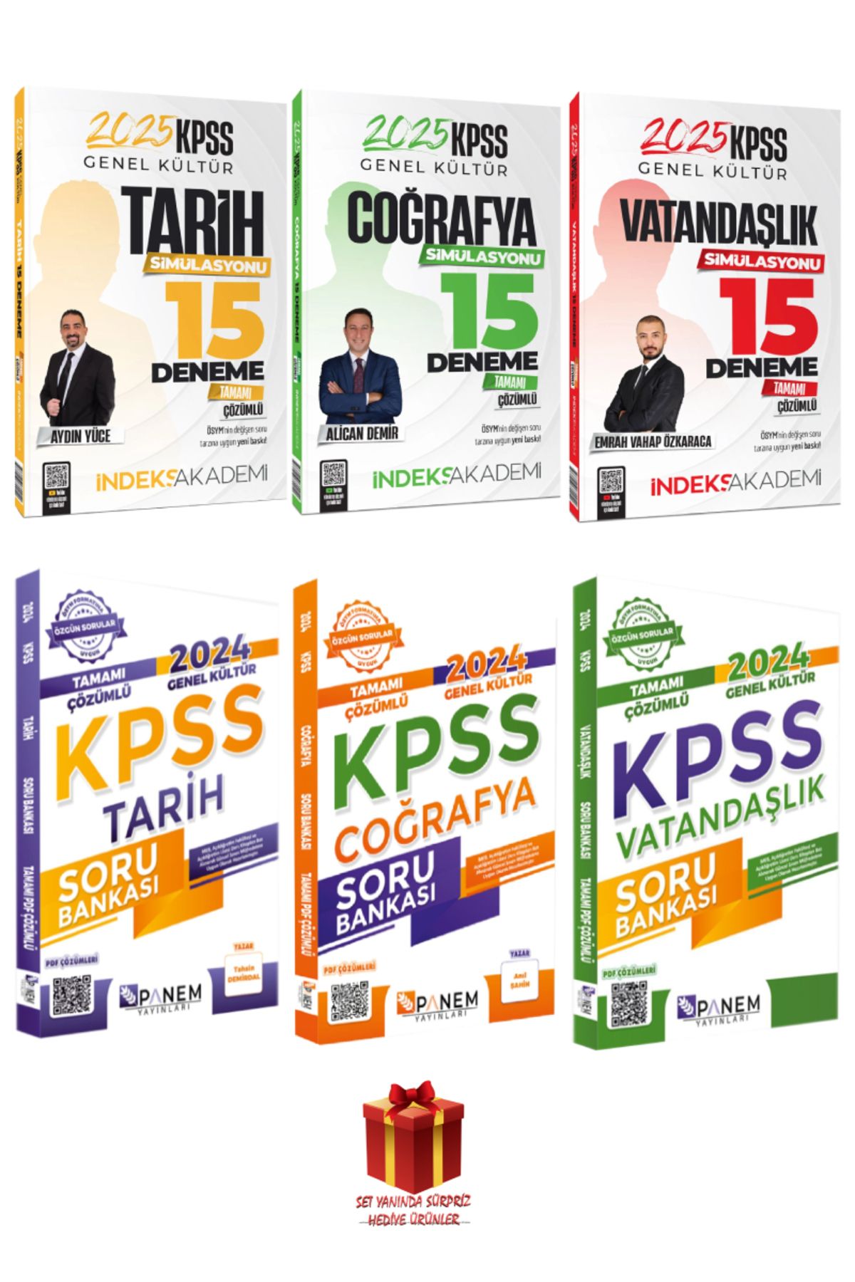 İndeks Akademi 2025 İndeks Akademi KPSS Tarih Coğrafya Vatandaşlık Denemeler+Panem Soru Bankası Seti
