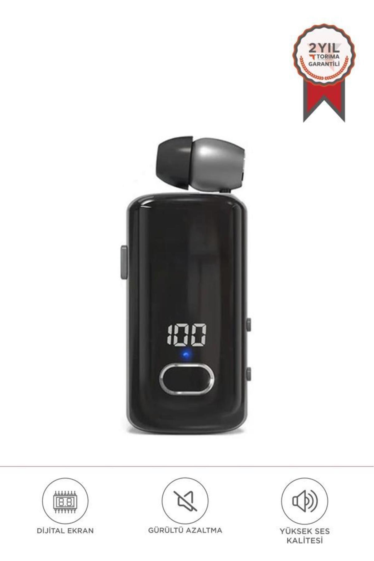 Torima F580 Siyah Kablosuz Kulaklık Bluetooth Geri Çekilebilir Yaka Kulaklığı