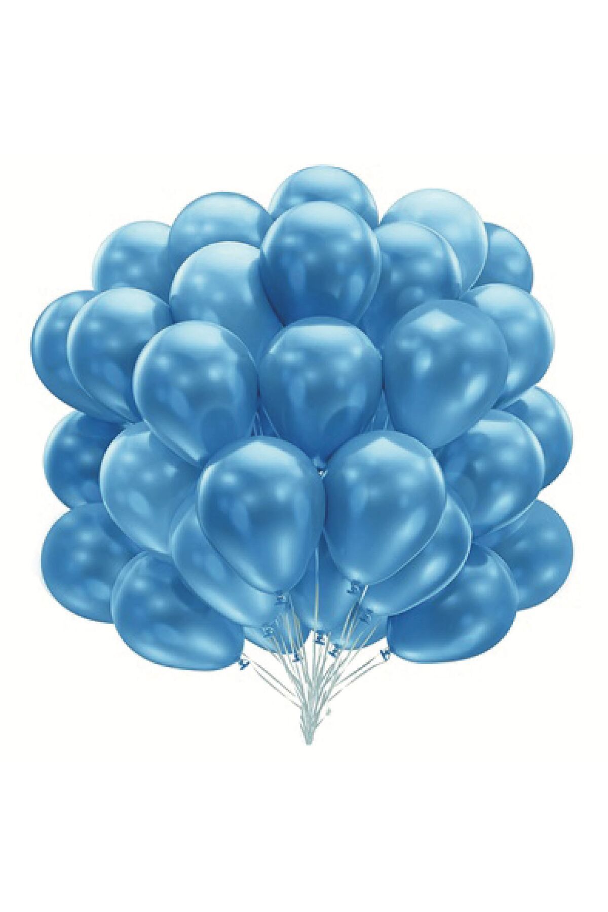 PARTİMİO PARTİ MALZEMELERİ 10'lu Metalik Açık Mavi Balon 12'' 30cm
