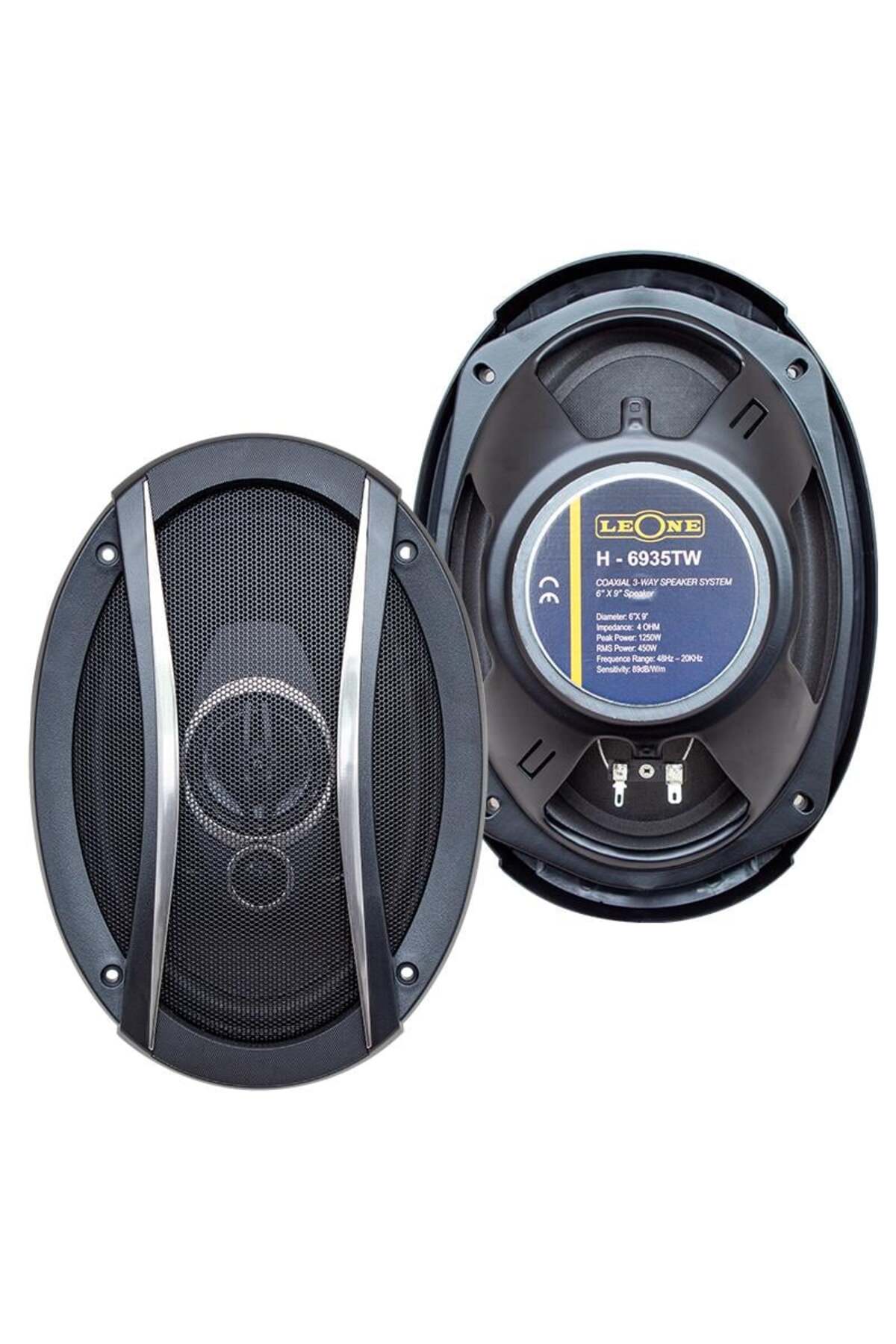 LEONE HR-6935TW 1250 Watt 6 X 9 Kapaklı Çiftli Takım Oval Hoparlör
