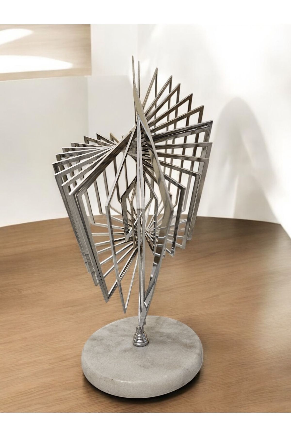 SerenityHaven Kare İç İçe Metal Ofis Ev Dekoratif Obje