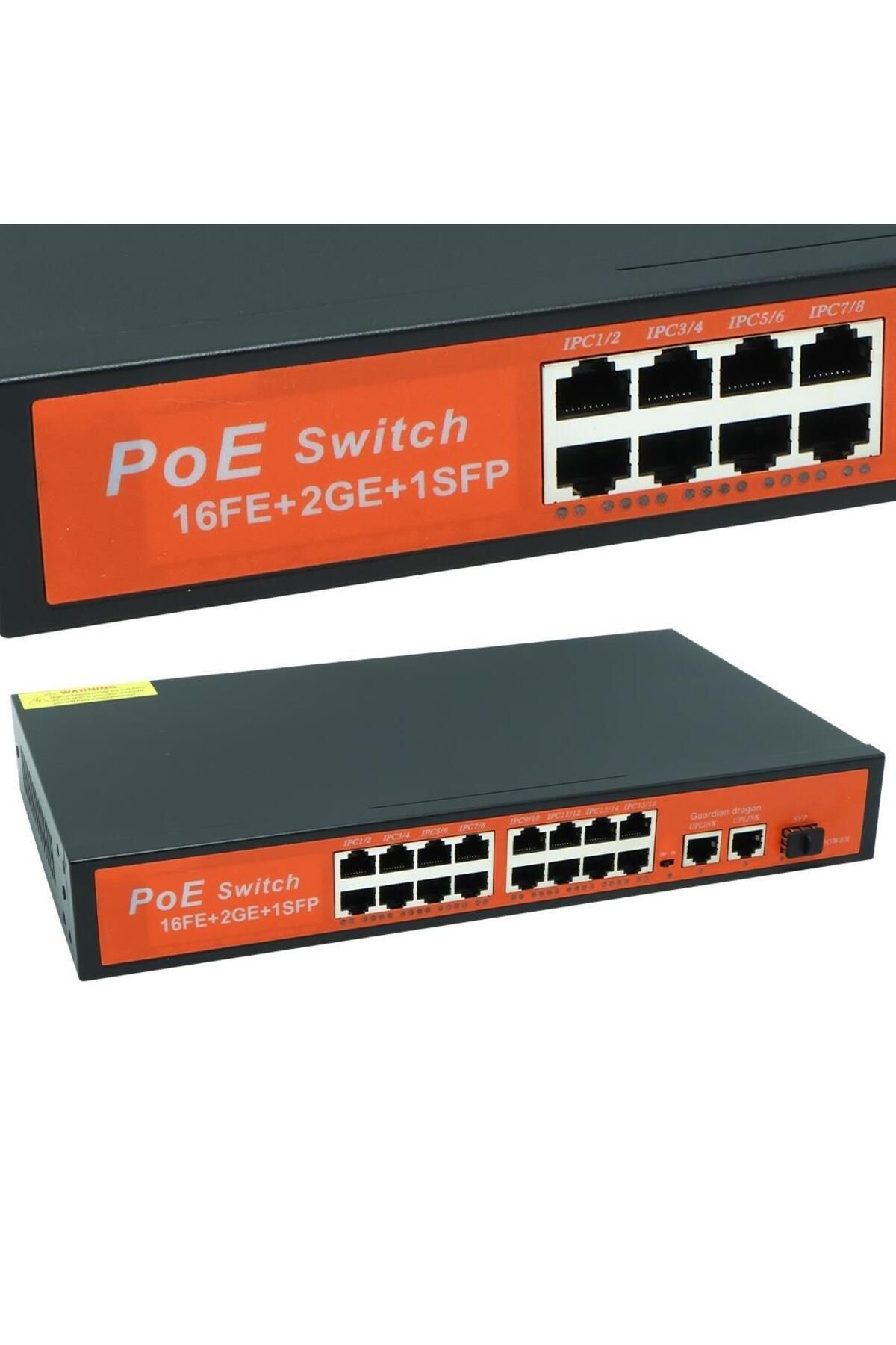 Powermaster Poe Gigabit Ethernet Switch 16 Port 3 Port/1000 Uplink 200 Watt 16FE+2GE+1SFP