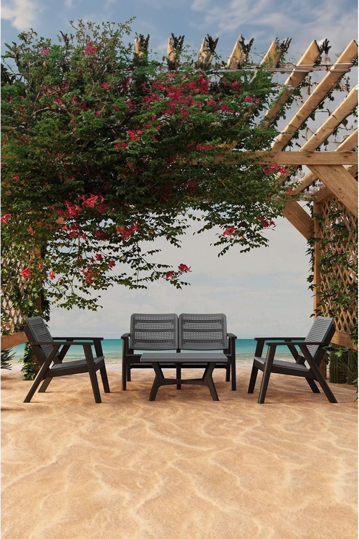 SANDALİE Gordon 2+1+1+S Bahçe&Balkon&Teras Oturma Grubu