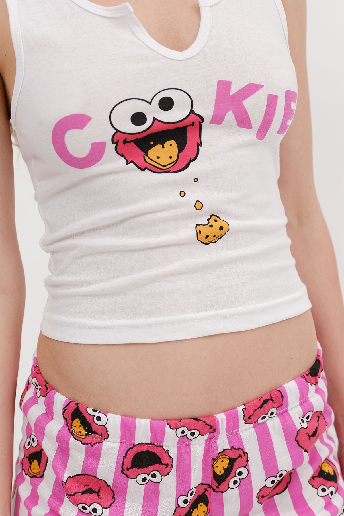 Addax-Printed Shorts Pajama Set Ş120 3