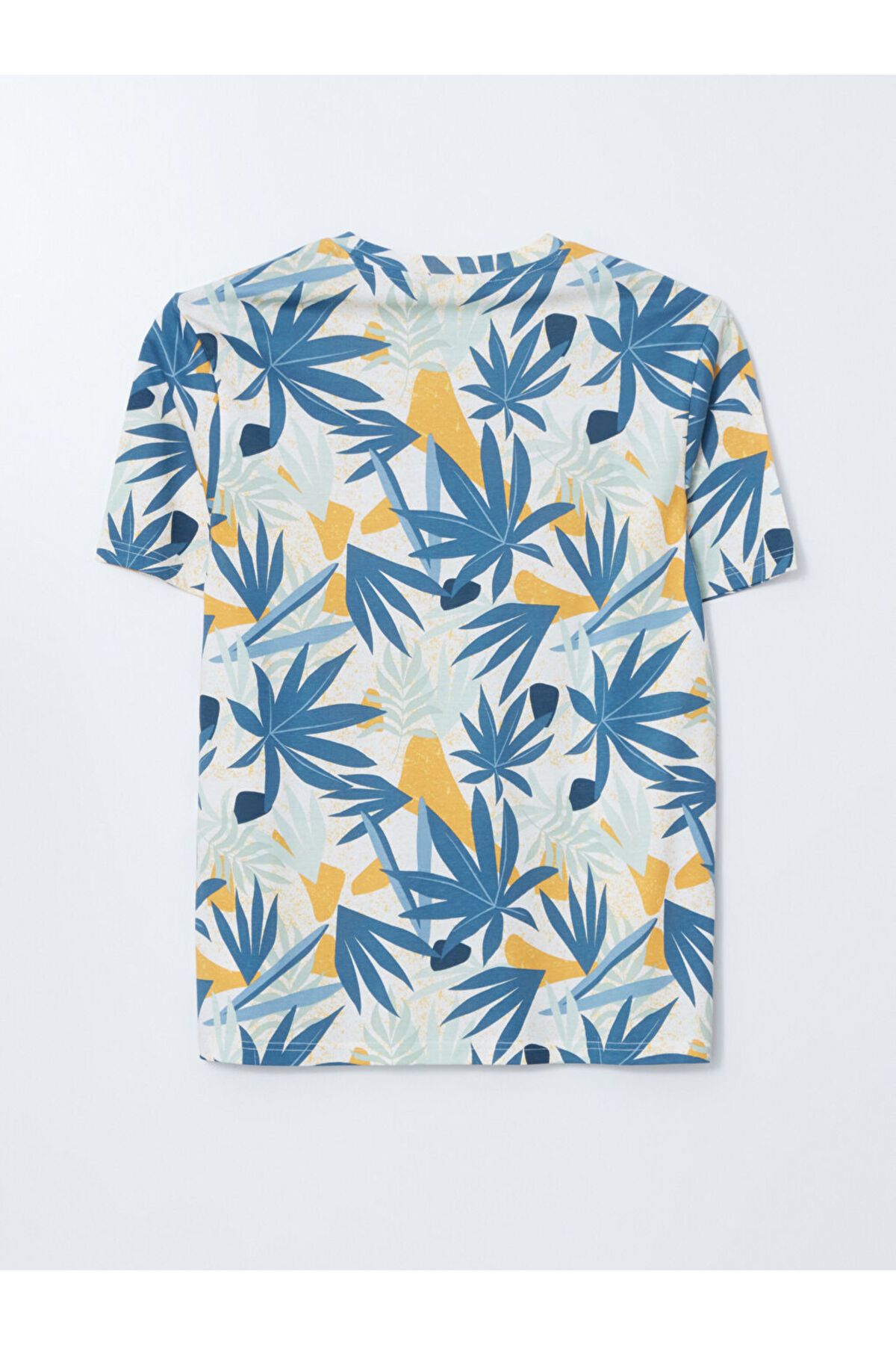 LC Waikiki-New Season Crew Neck εμπριμέ χτενισμένο βαμβακερό ανδρικό Tisort - S5FE24Z8 6