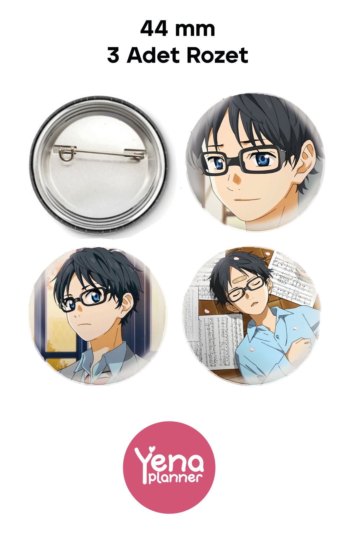 Yenaplanner Your Lie in April Çanta Süsü / Rozet Seti
