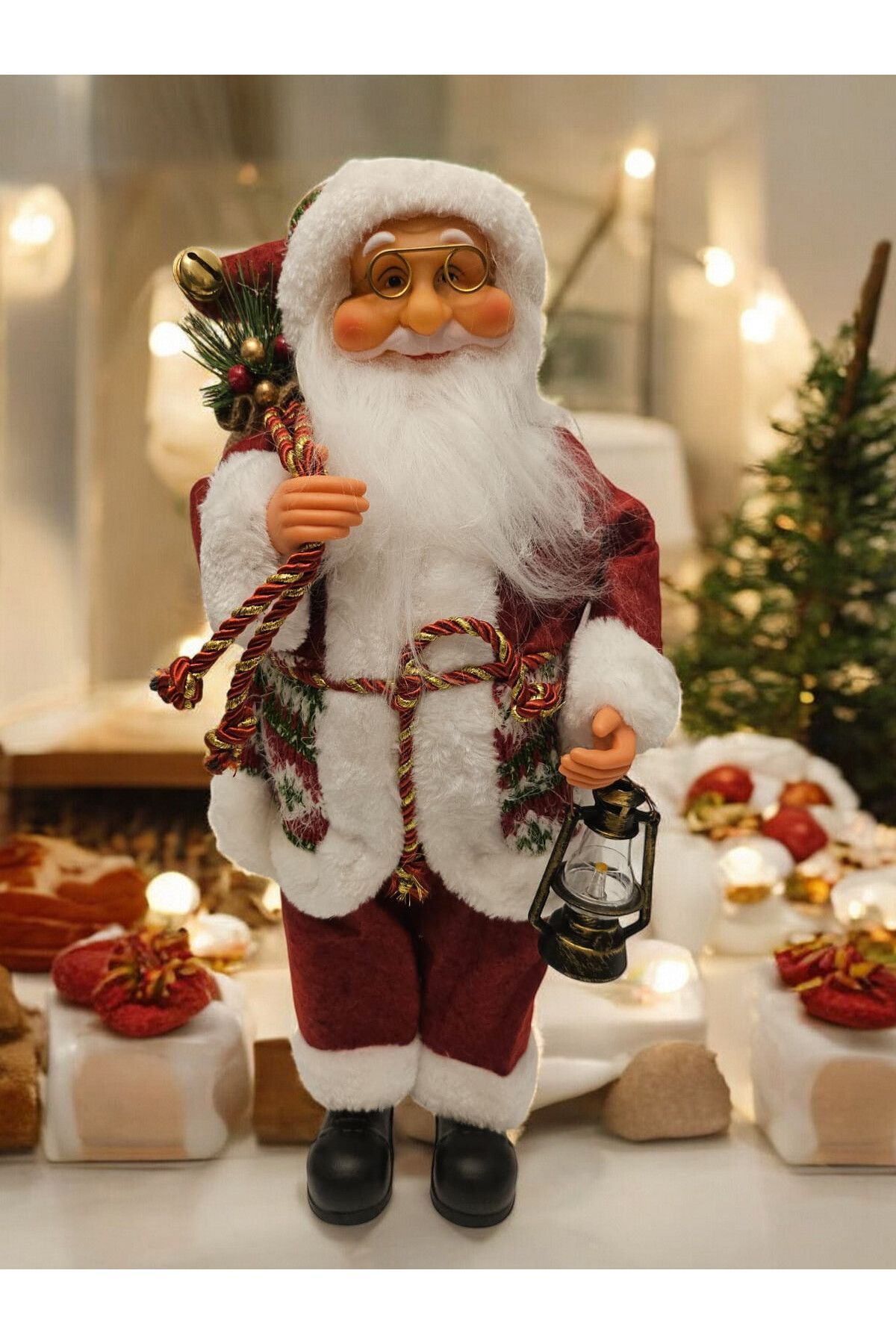 SerenityHaven 45 CM Noel Baba Dekoratif Obje