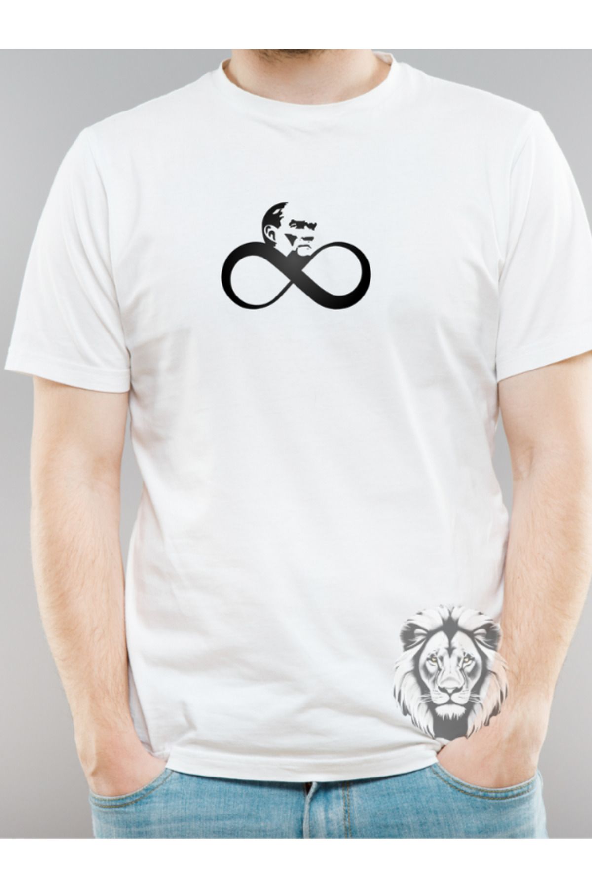 shop ATATÜRK ve sonsuzluk baskılı unisex t-shirt