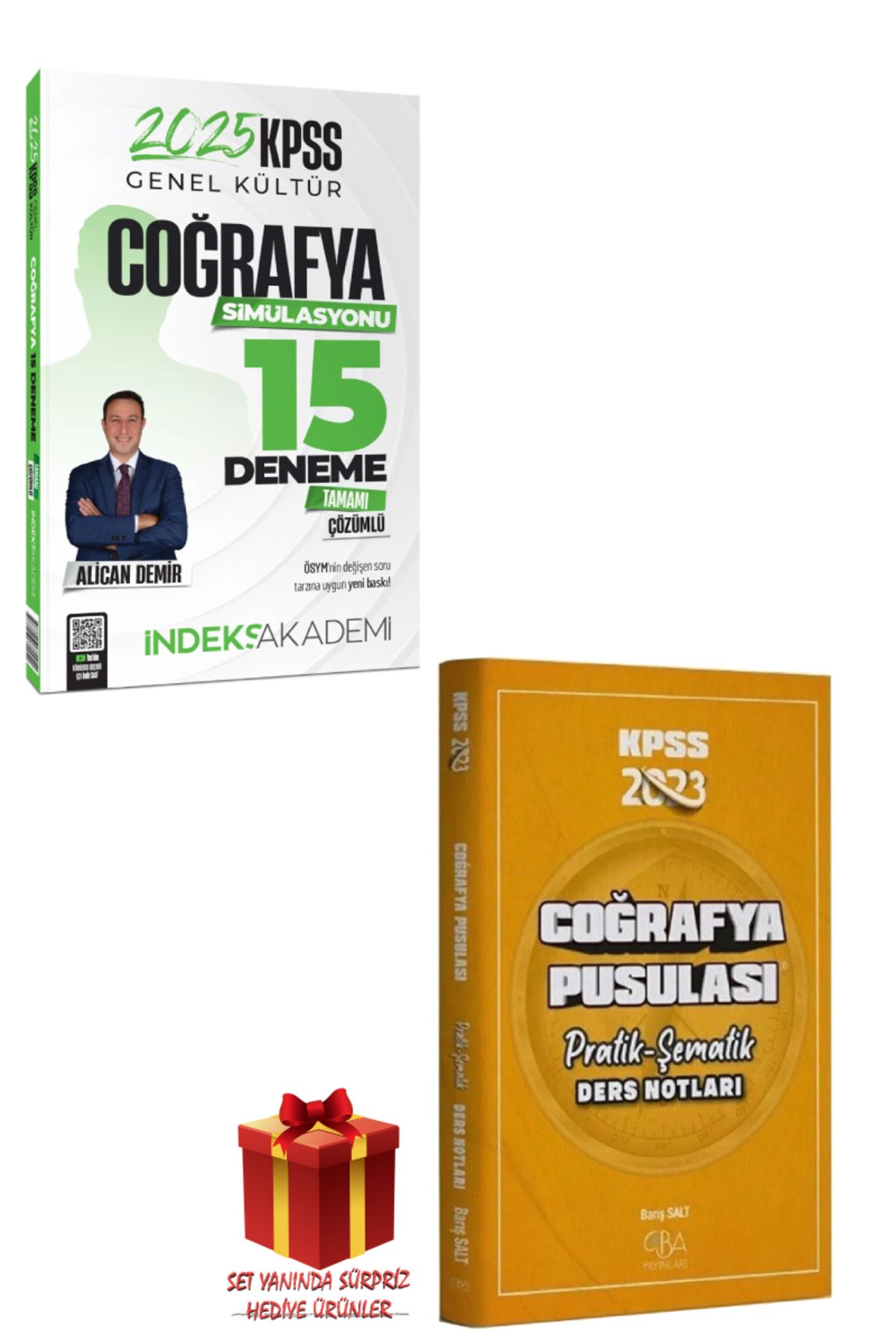 İndeks Akademi 2025 İndeks Akademi KPSS Coğrafya Deneme+CBA Coğrafya Pusulası Pratik Ders Notları