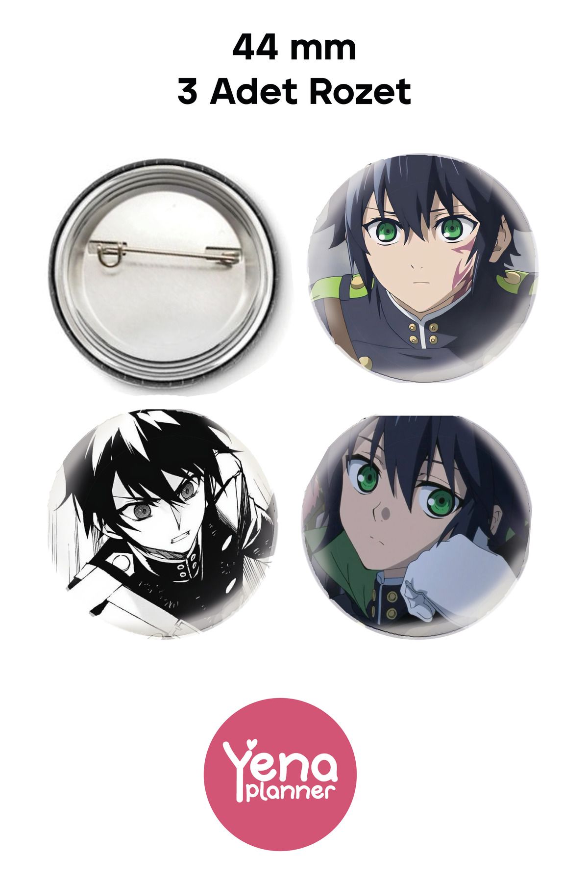 Yenaplanner Seraph of the End Çanta Süsü / Rozet Seti