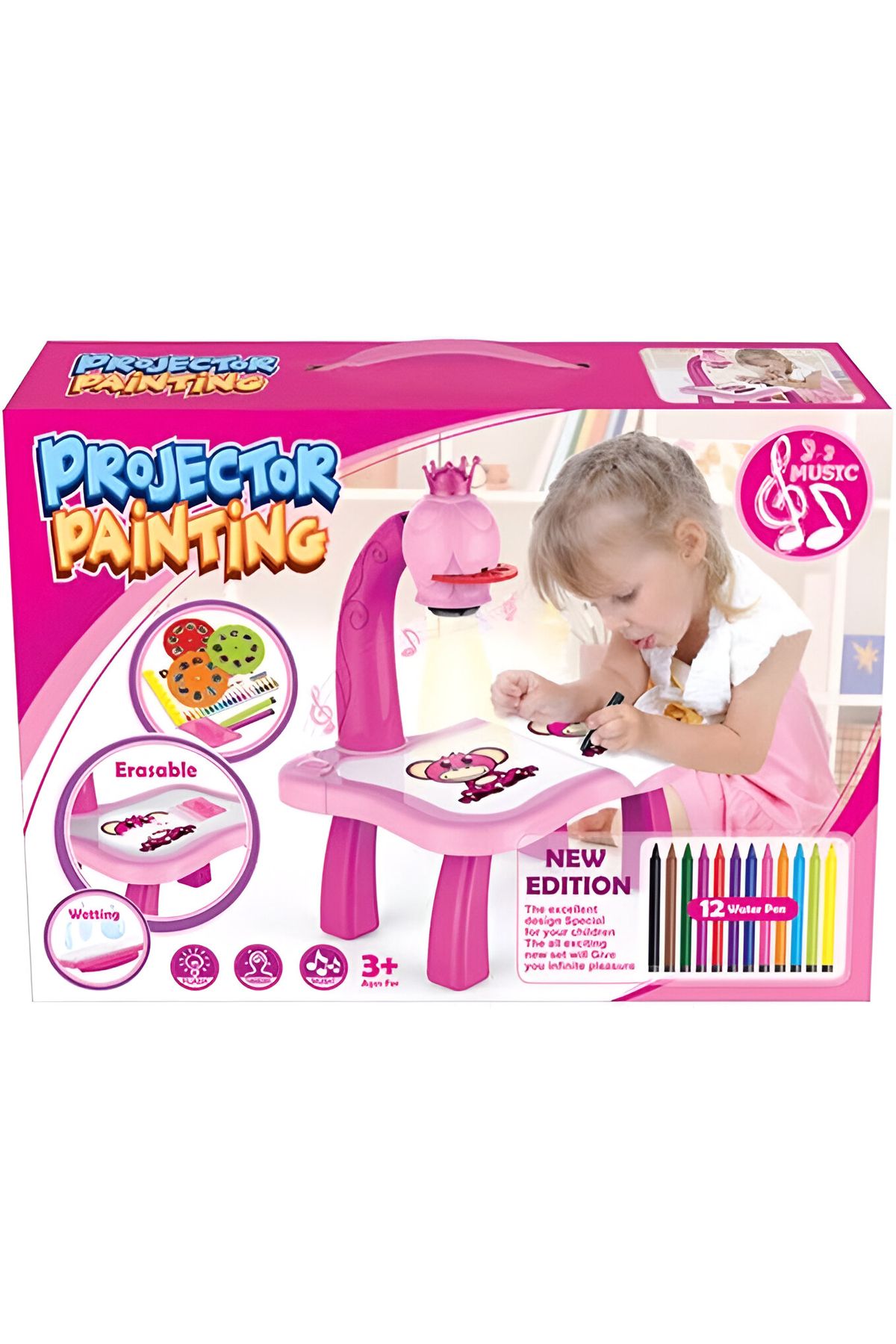 rexa-Bright Sketch Projector Table – Drawing & Tracing Art Desk for Kids Ages 3+ 3