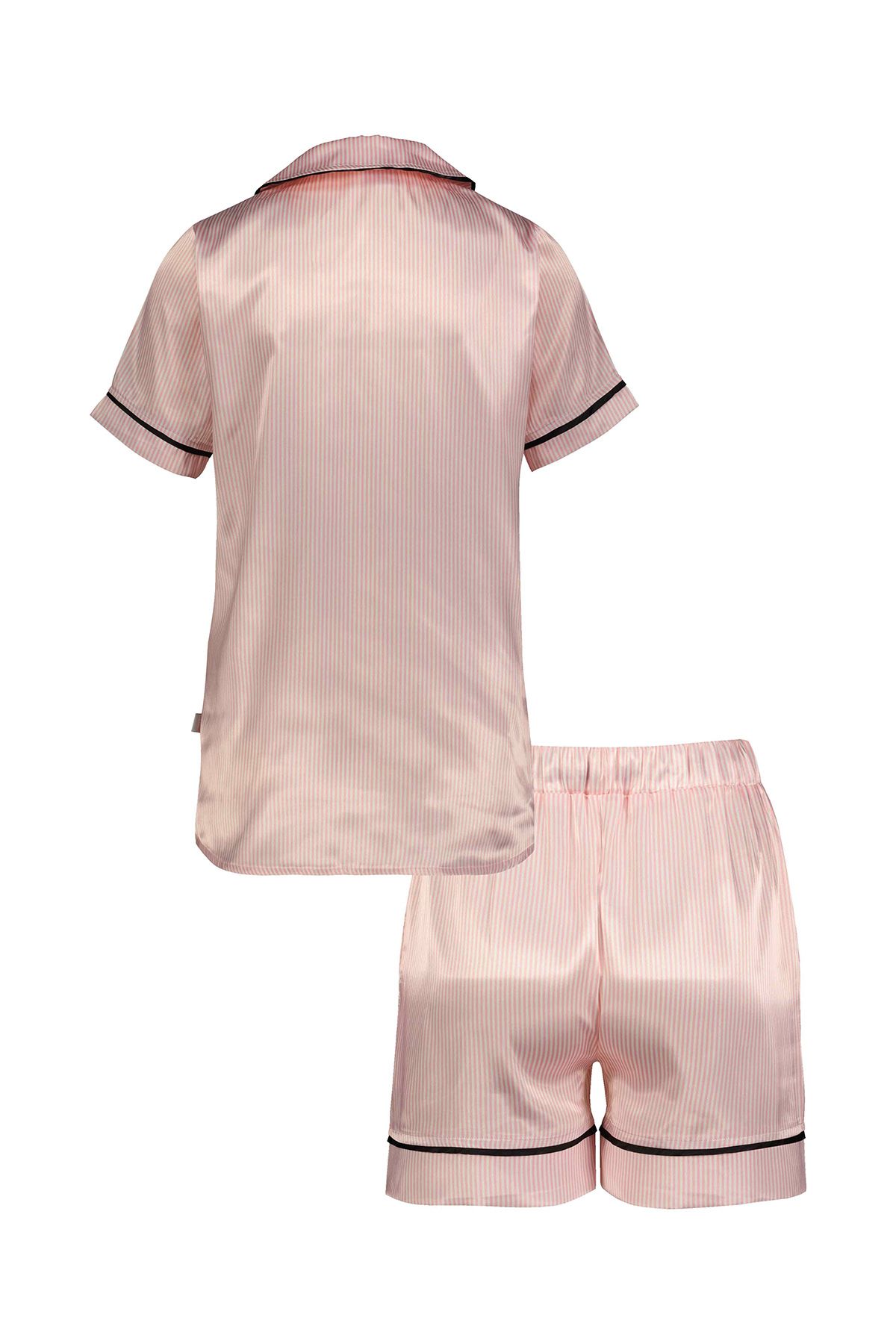 Hello Kitty-Licensed Button Short Sleeve Satin Shorts Pajama Set Roz-70 4