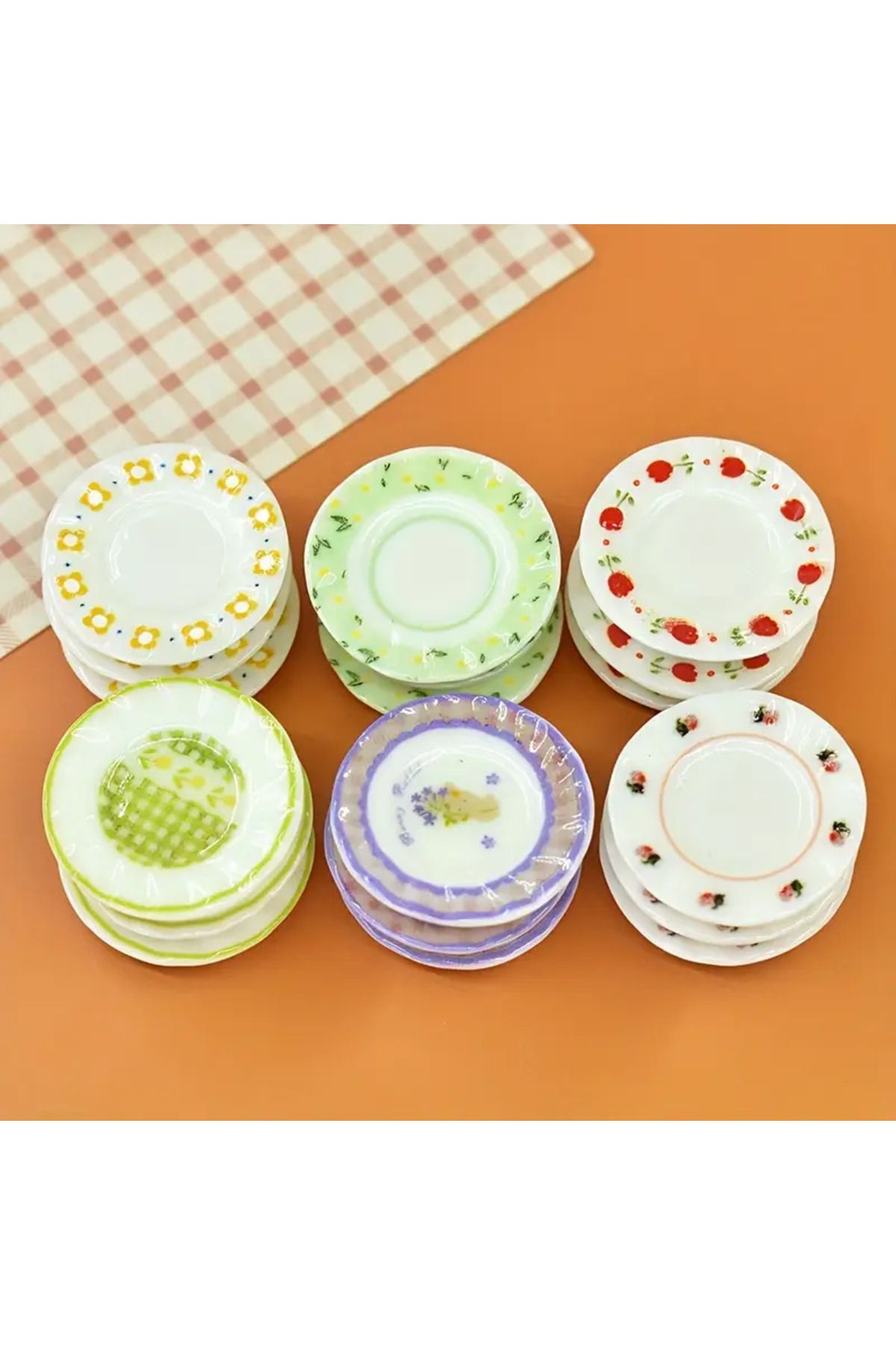 LavinTheMavi Minyatür Oyuncak Mini Tabak Seti - Karışık 5 Parça