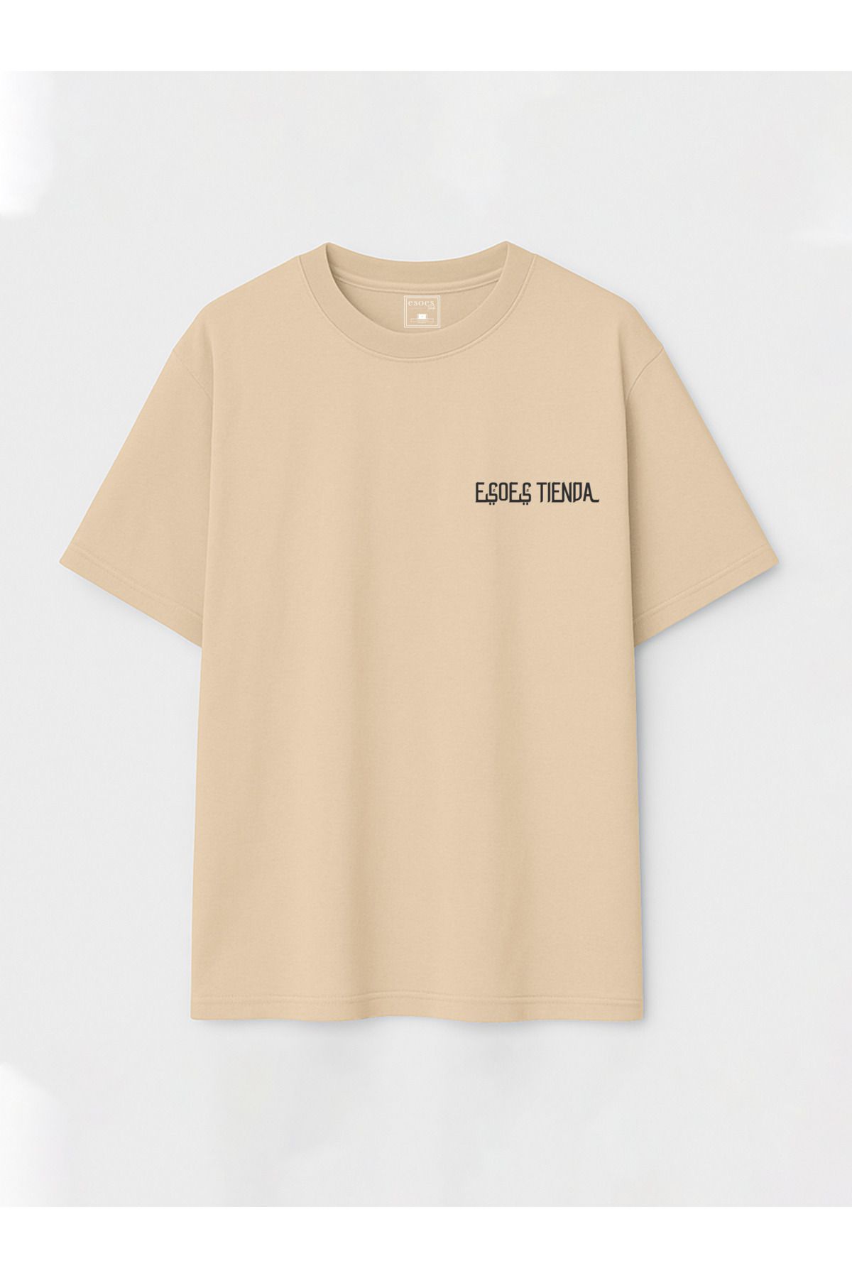 EsoesTienda Kaplan Logosu Sırt Baskılı Erkek/Unısex Oversize Tişört