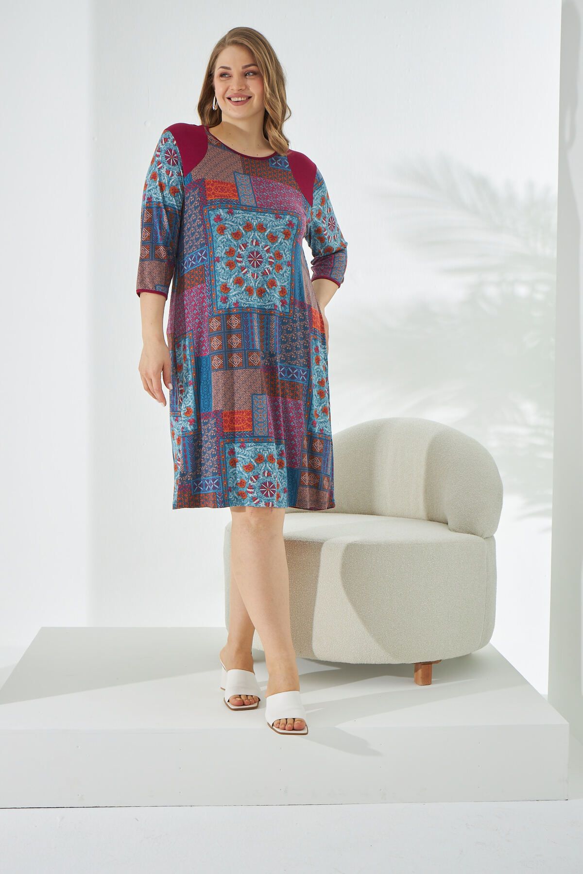 Sevim-Women's Battal Size Dress 4