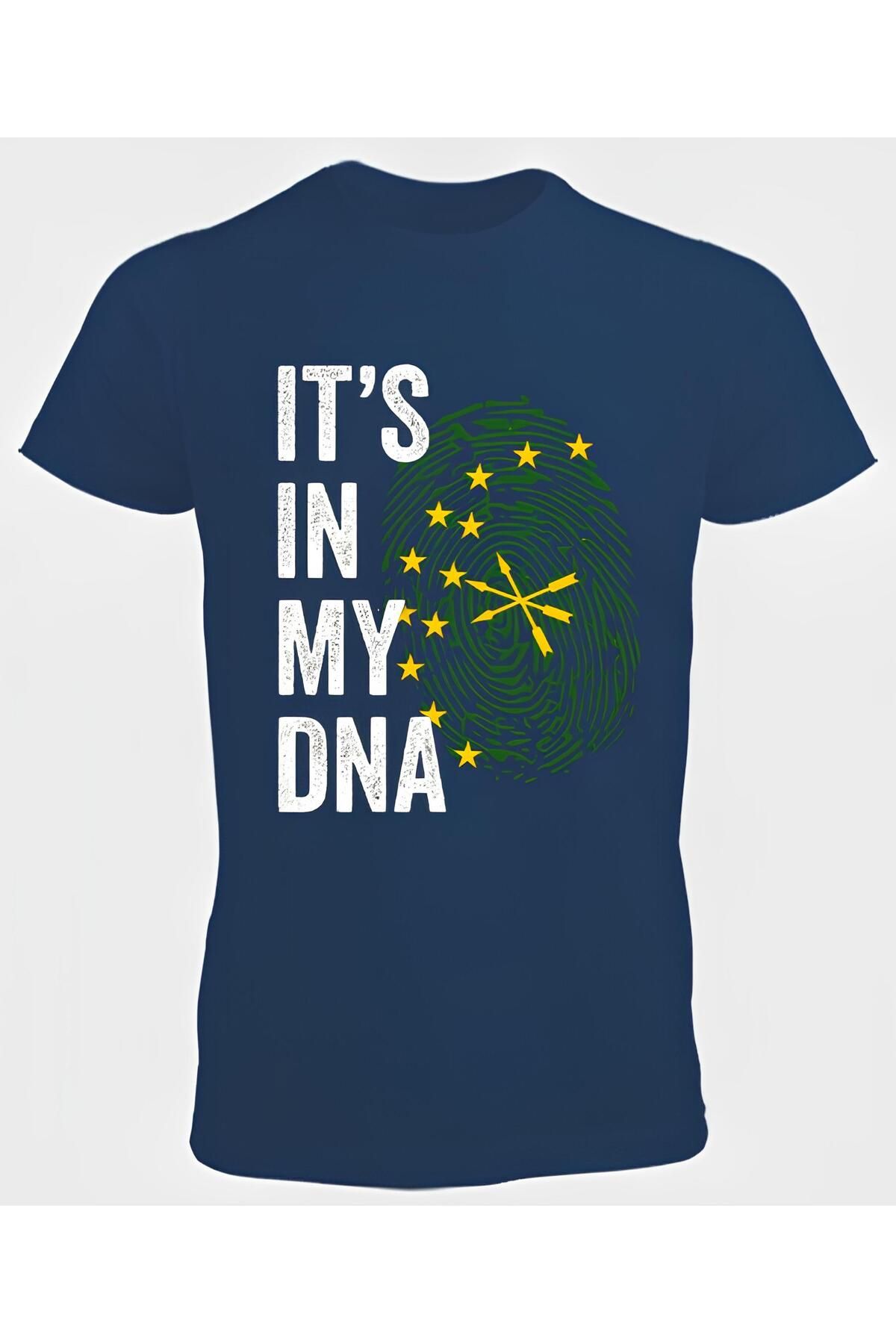 DZİWAWA ITS IN MY DNA Baskılı Erkek T shirt