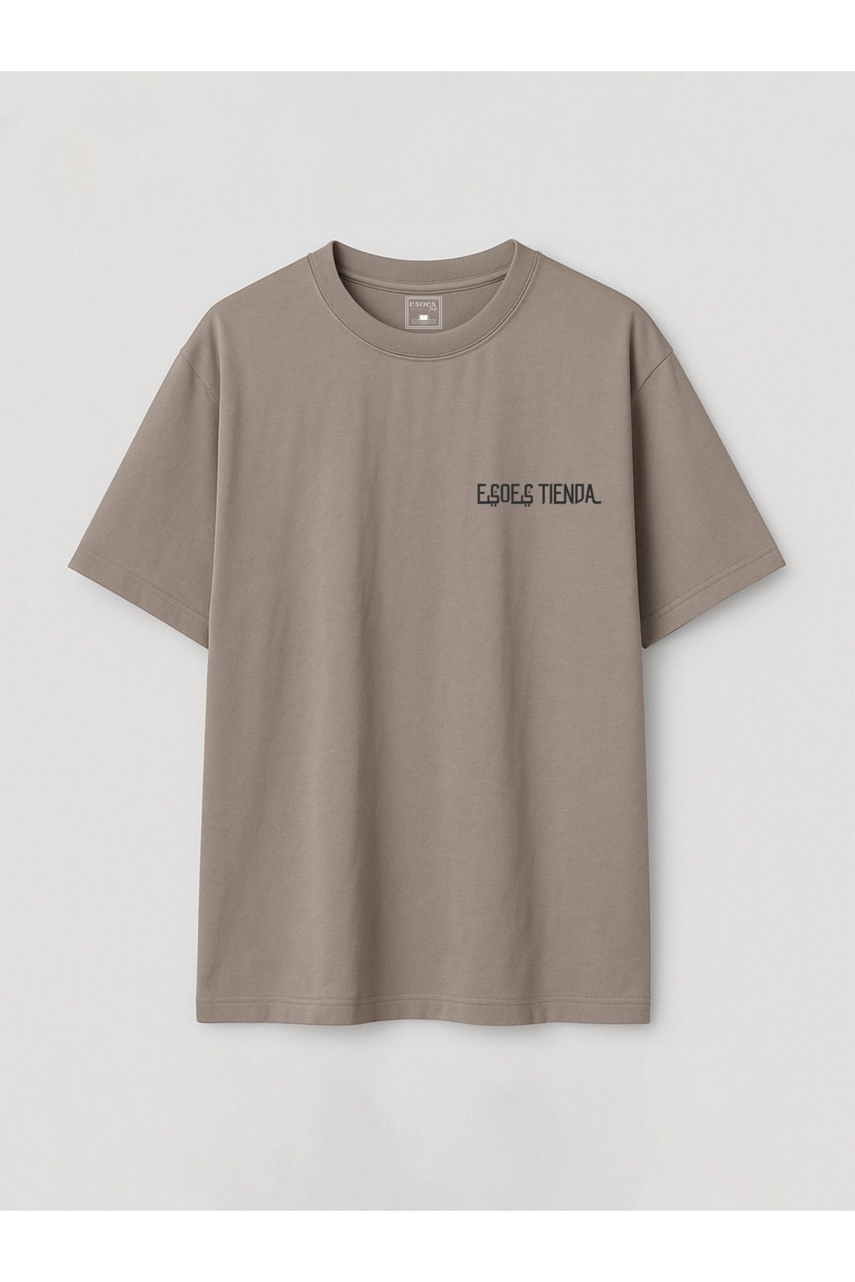 EsoesTienda Kaplan Logosu Sırt Baskılı Erkek/Unısex Oversize Tişört