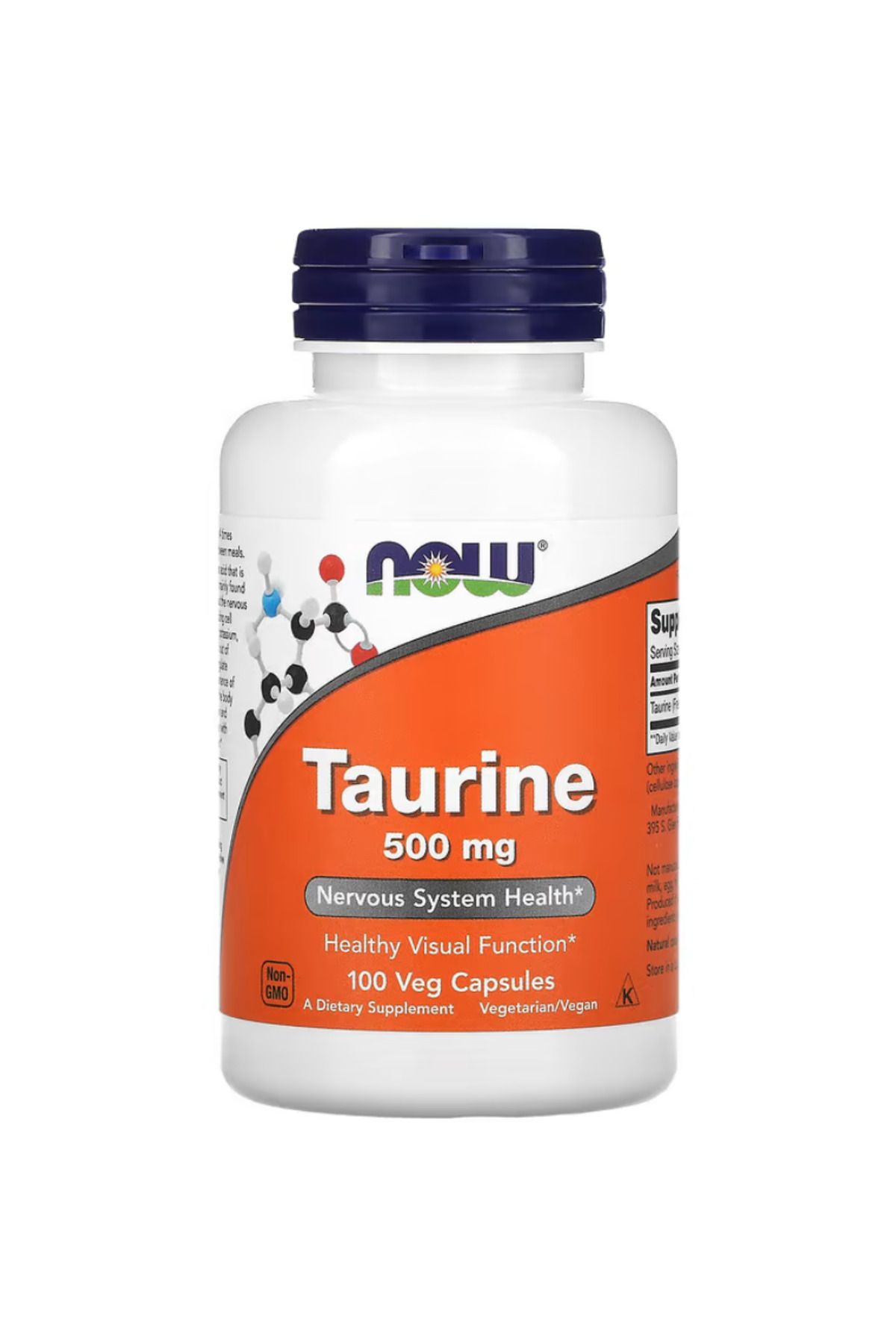 Now Foods , Taurine, 500 mg, 100 Veg Capsules
