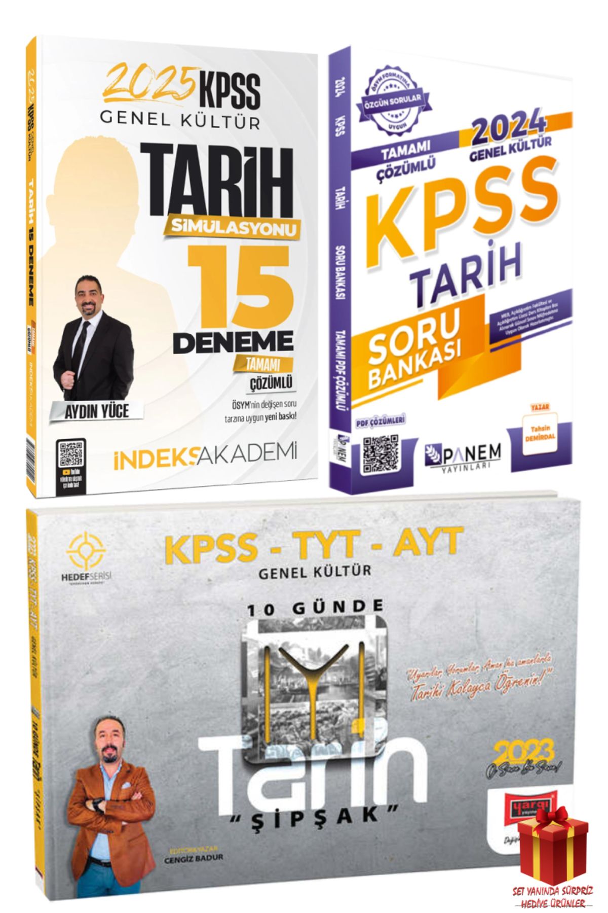 İndeks Akademi 2025 İndeks Akademi KPSS Tarih Deneme+Panem Tarih Soru Bankası+Yargı 10 Günde Tarih+Hediye