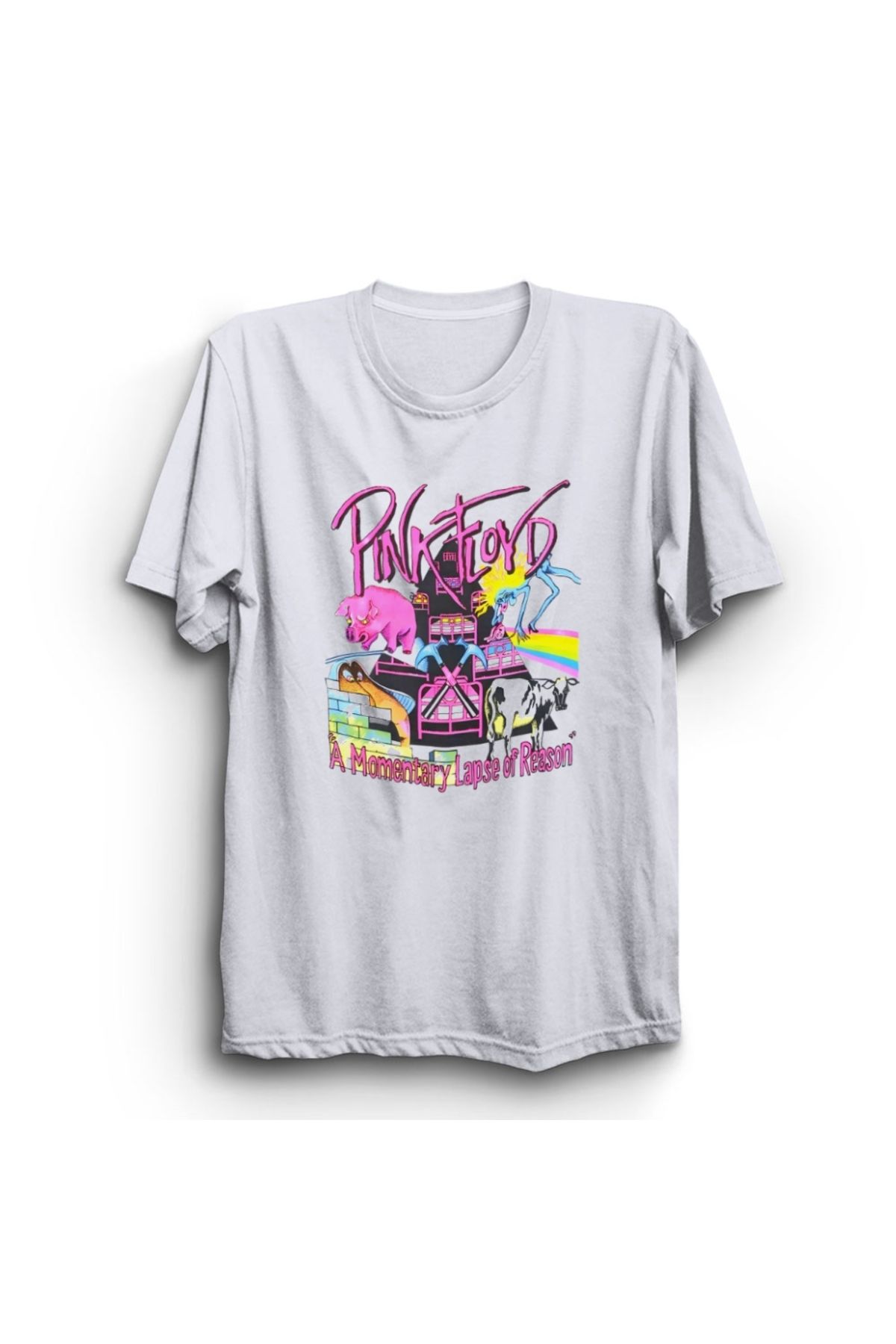 The Fame Pink Floyd, A Momentary Lapse of Reason, Rock Metal Müzik Grubu Baskılı %100 Pamuk Tişört