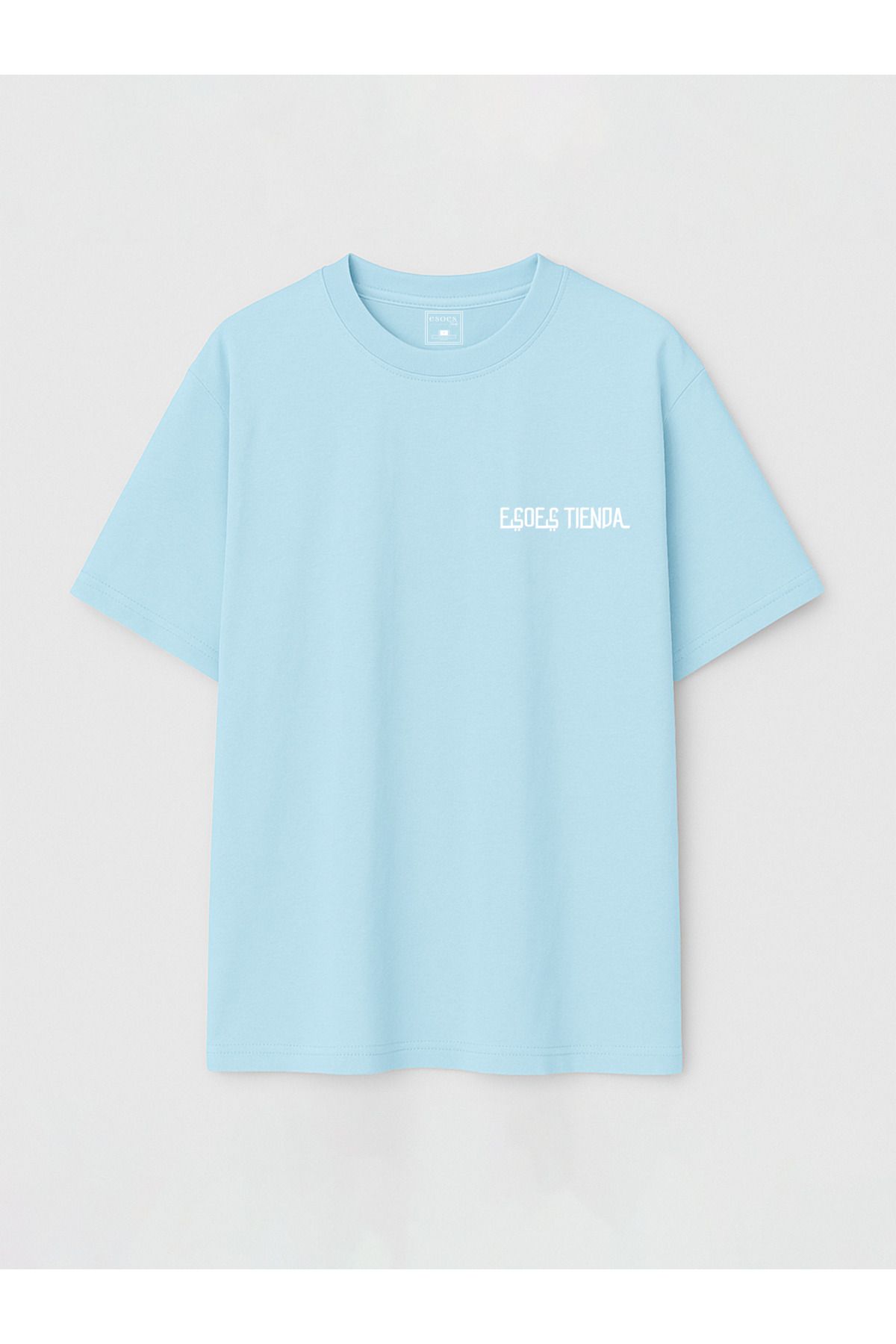 EsoesTienda Kaplan Logosu Sırt Baskılı Erkek/Unısex Oversize Tişört