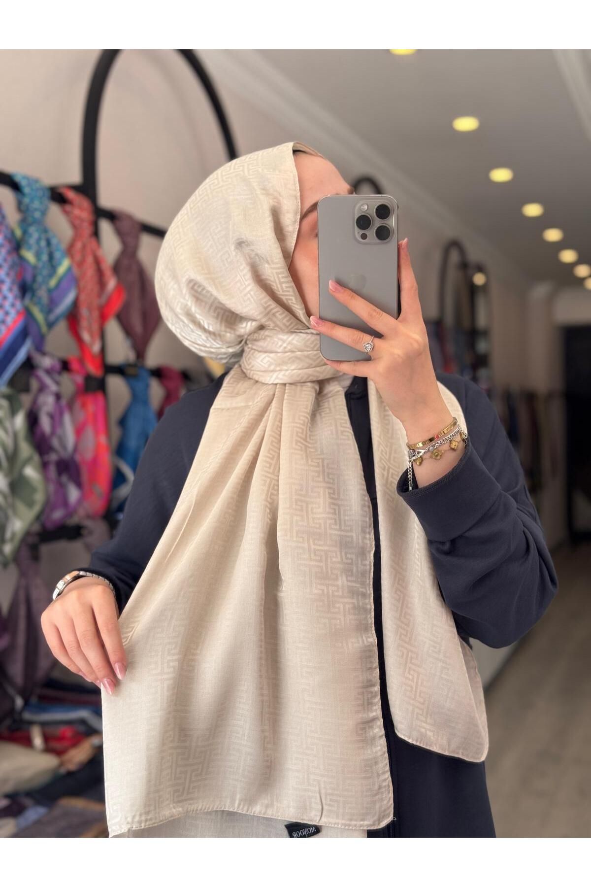MONOOR LABİRENT DESEN JAKAR ŞAL