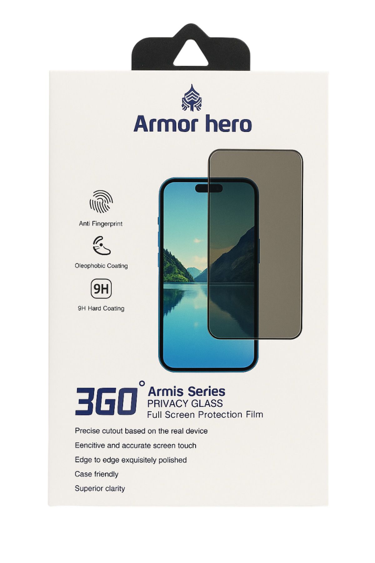 Tiegem ArmorHero iPhone 14 Pro Uyumlu Temperli Hayalet Ekran Koruyucu – Oleofobik Kaplama, Kolay Kurulum