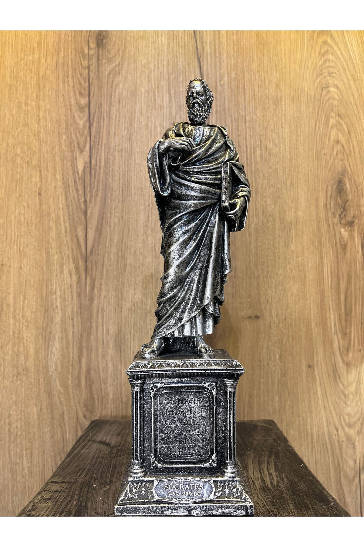 SerenityHaven Socrates Heykel Biblo 35 cm