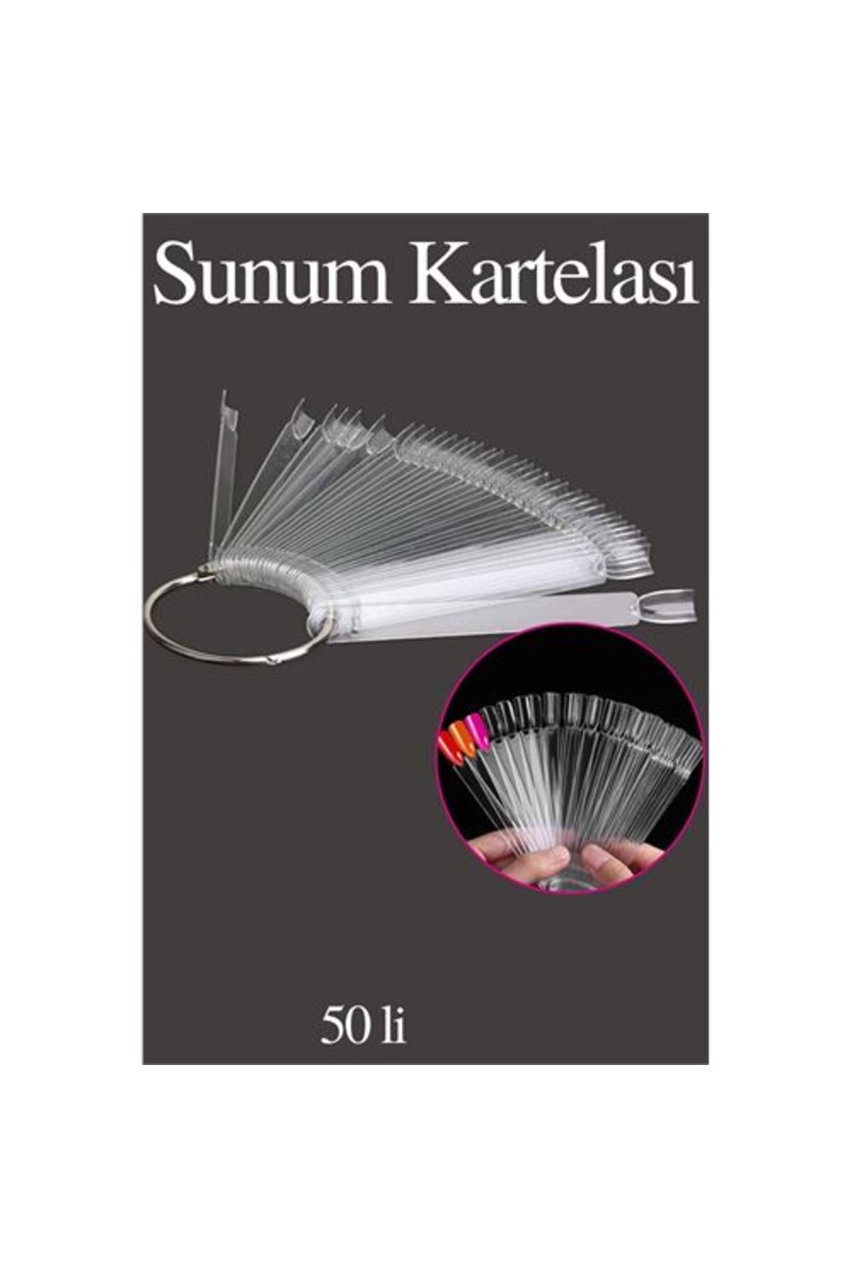Skygo Takma Tırnak Sunum Kartelası ŞEFFAF