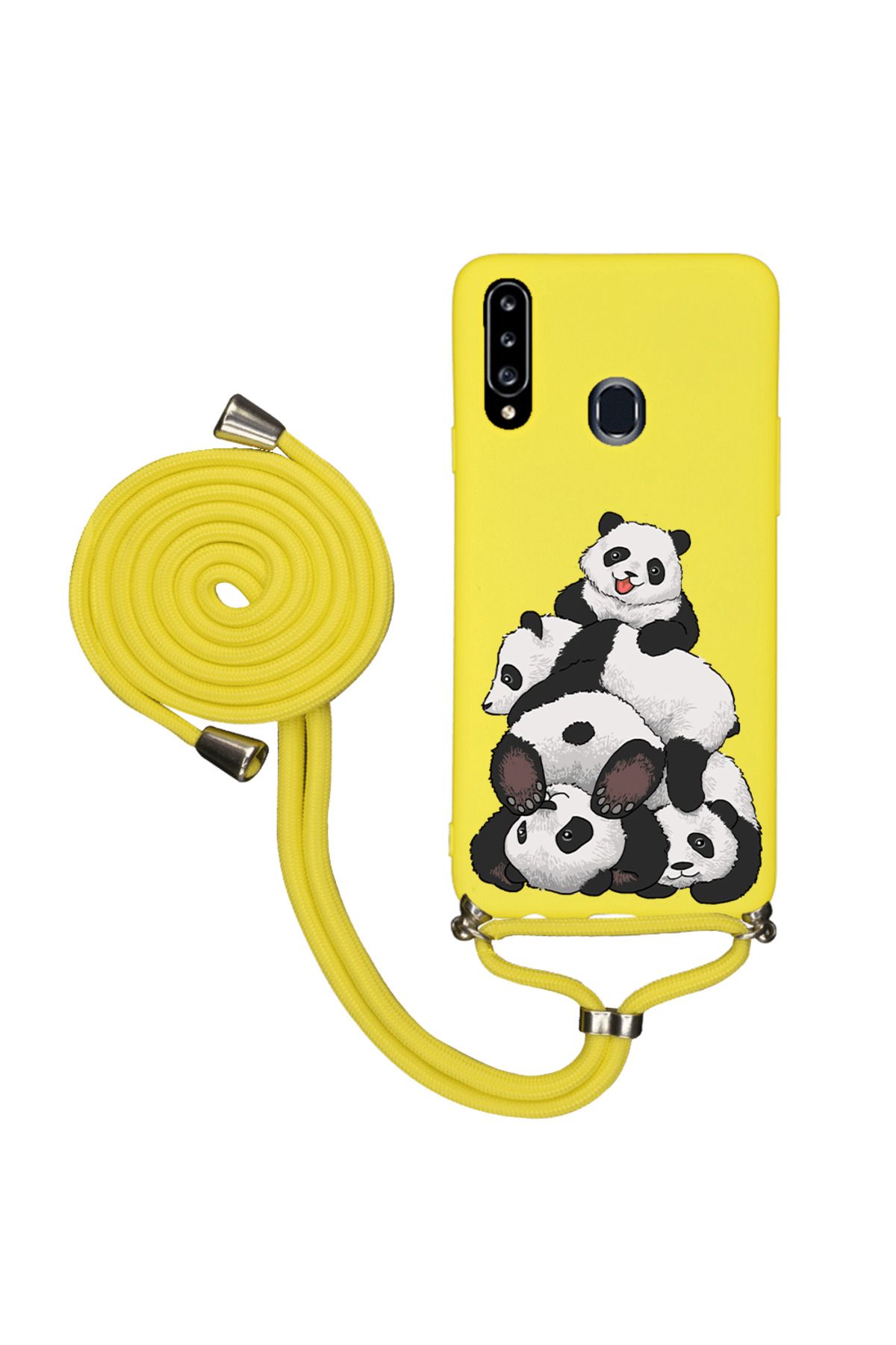 Royaleks Samsung A20s İpli Lansman Kılıf - Cute Pandas