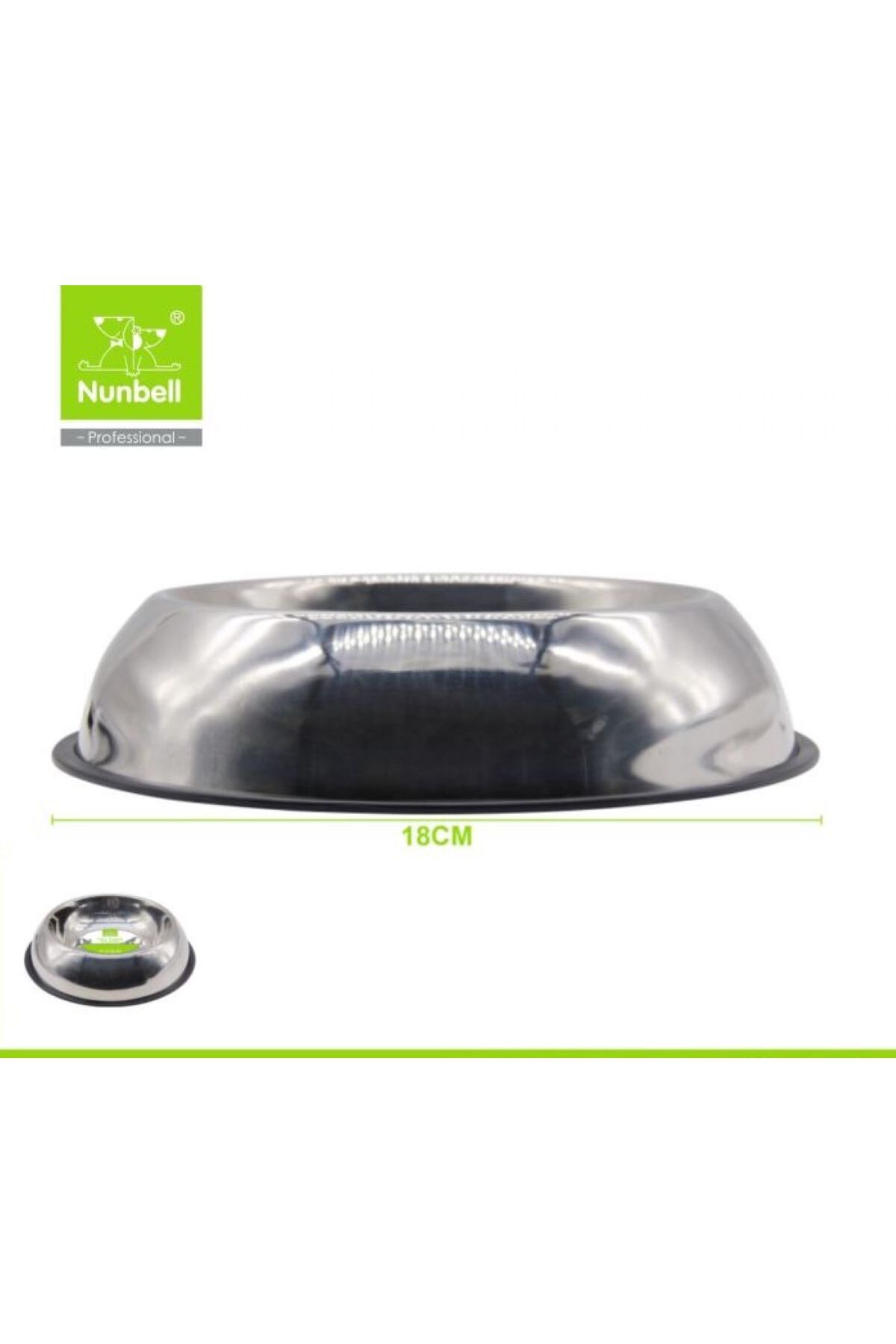 Nunbell Çelik Oval Mama ve Su Kabı 18 cm